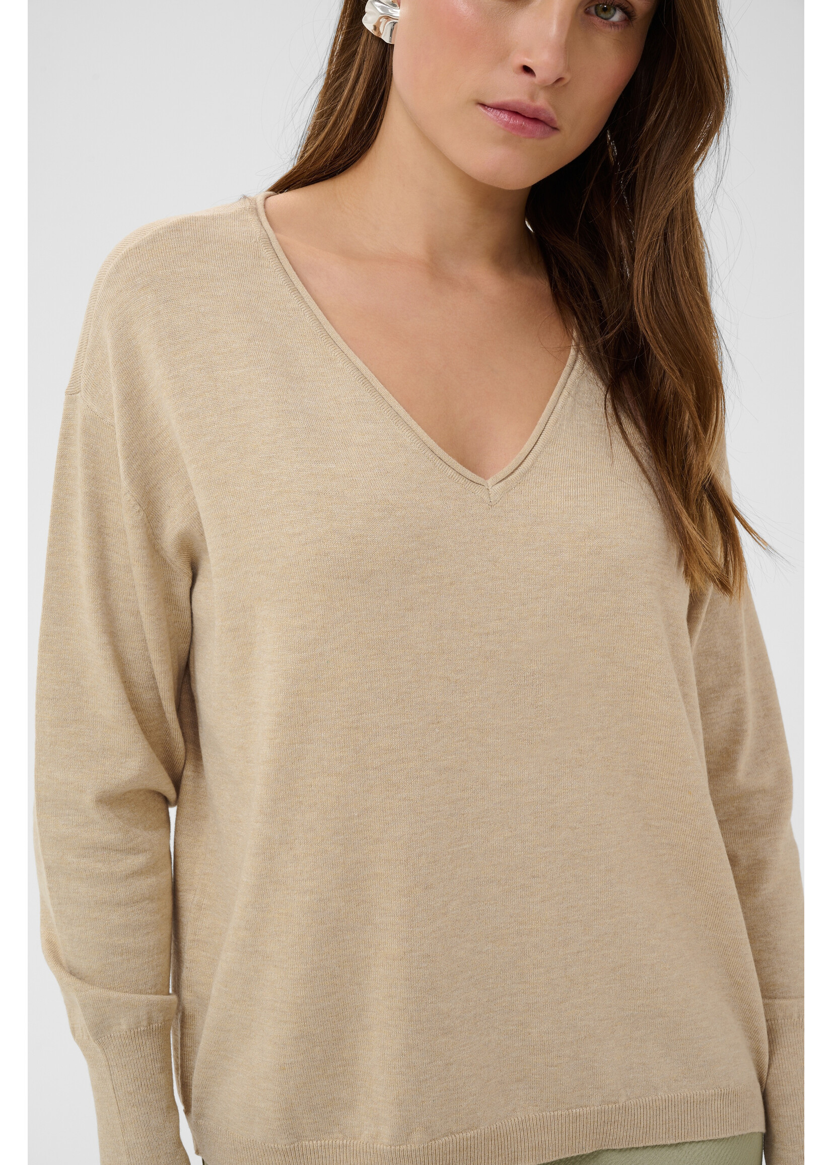 KAFFE KALIZZA MAI PULLOVER FEATHER GREY/MELANGE