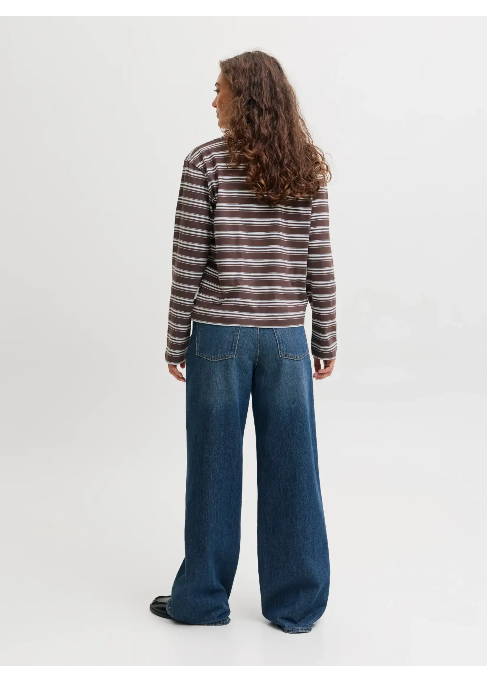 JJXX JXSOPHIA BOXY LS STRIPE TEE JRS SN BRACKEN COUNTRY AIR