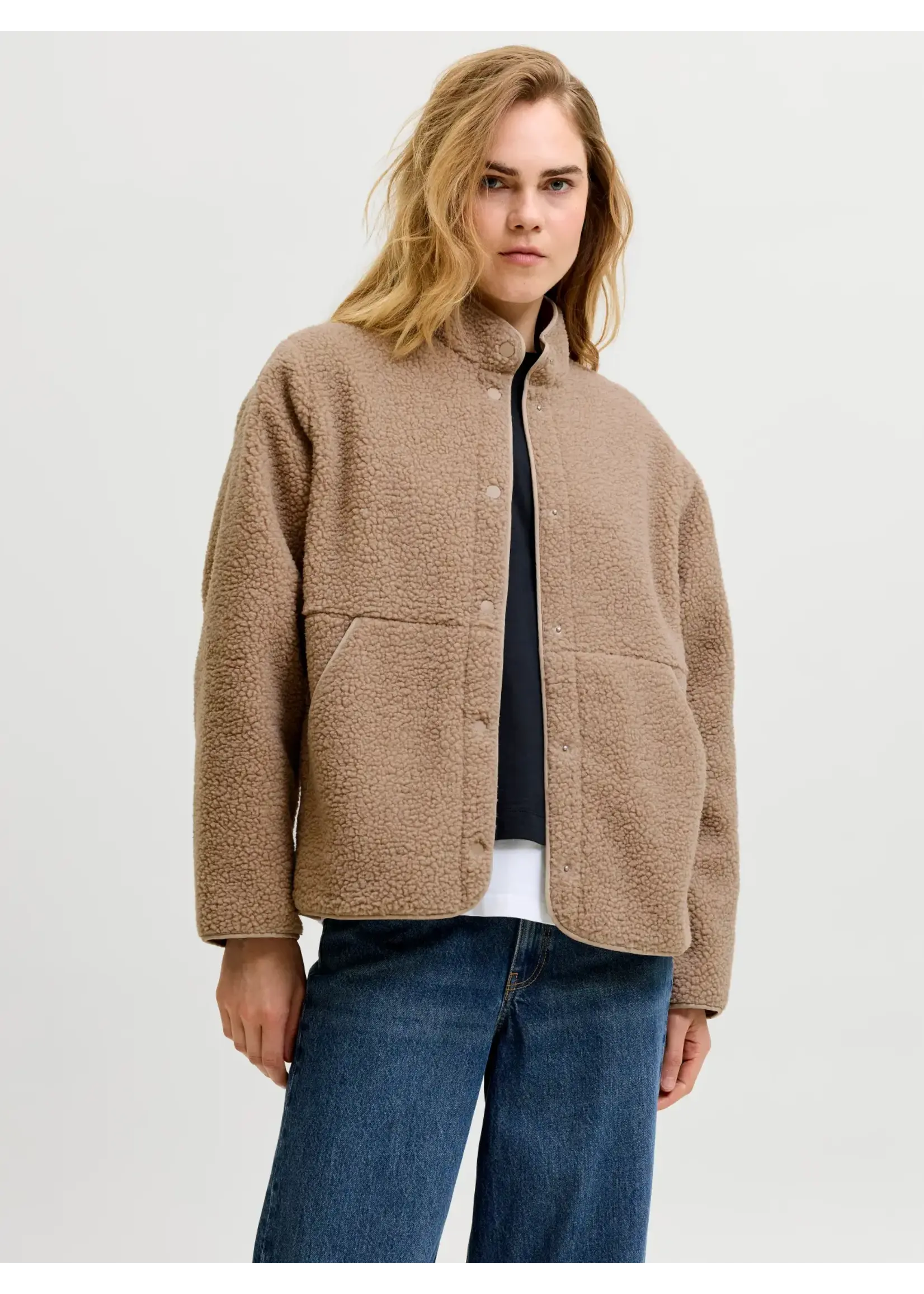 JJXX JXVERA TEDDY JACKET OTW NOOS HUMUS MELANGE