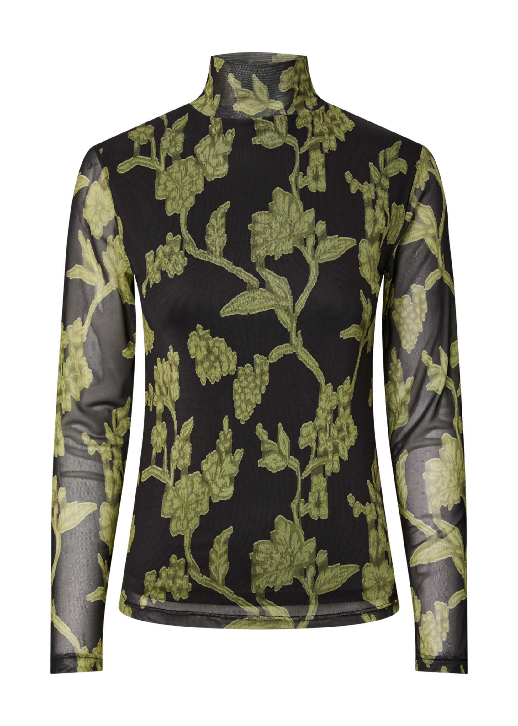 YAS YASSHAMA LS HIGH NECK MESH TOP