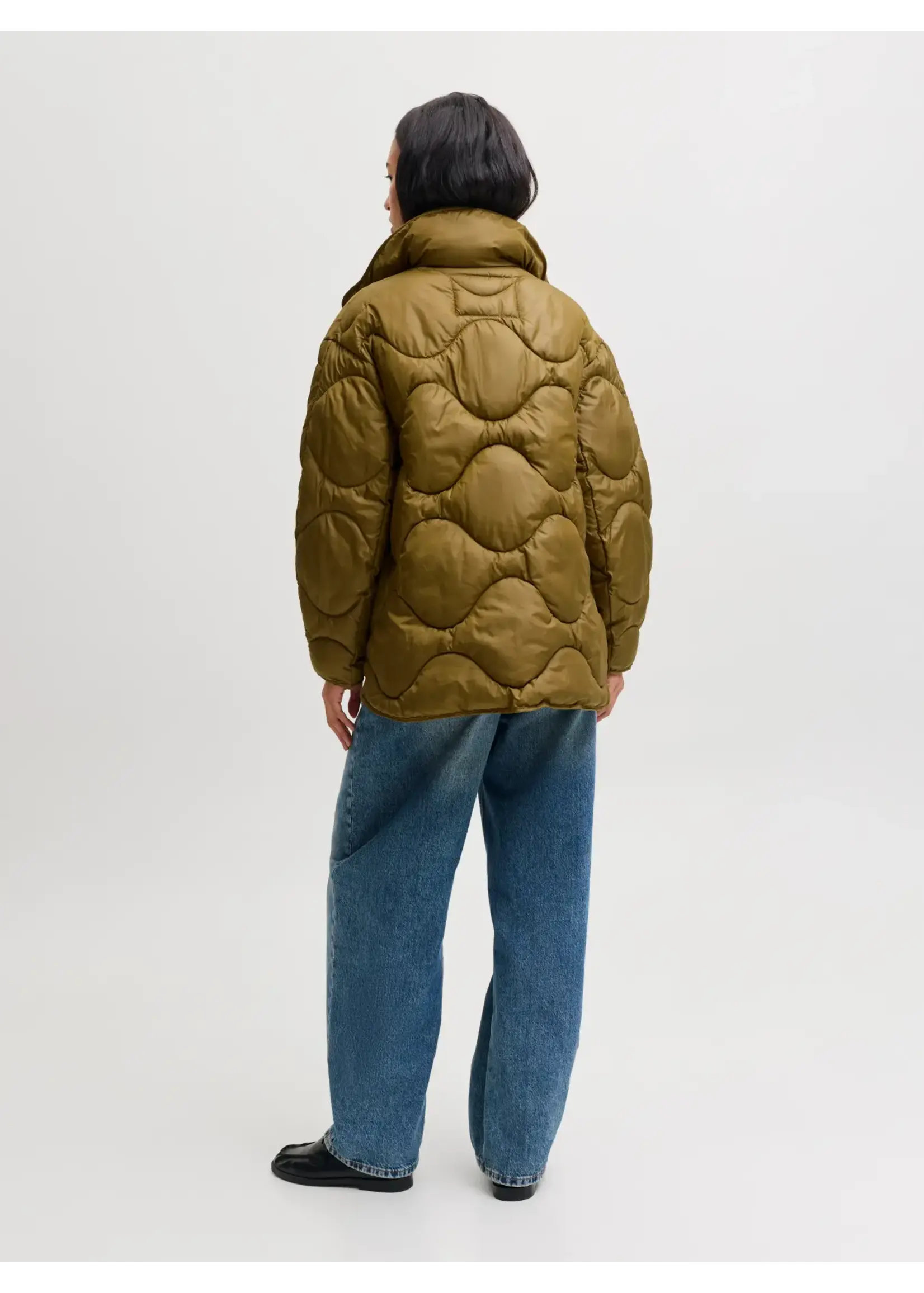 JJXX JXSTELLA SHINY QUILTED JACKET OTW SN FEATHER GRAY