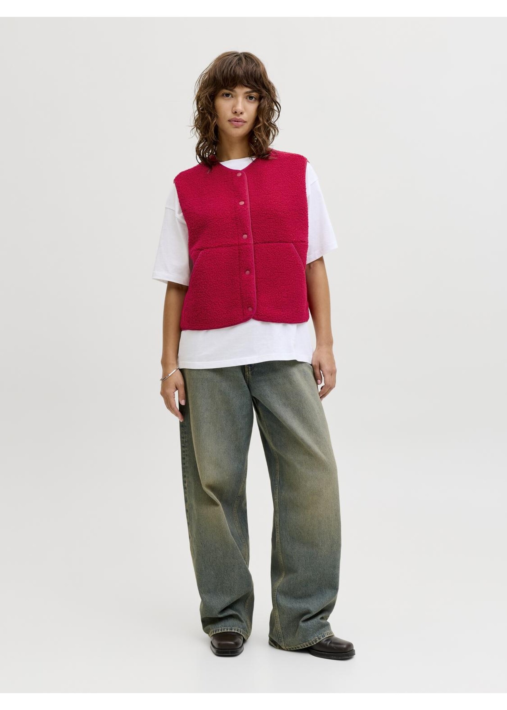 JJXX JXVERA TEDDY VEST OTW NOOS SCARLET SAGE