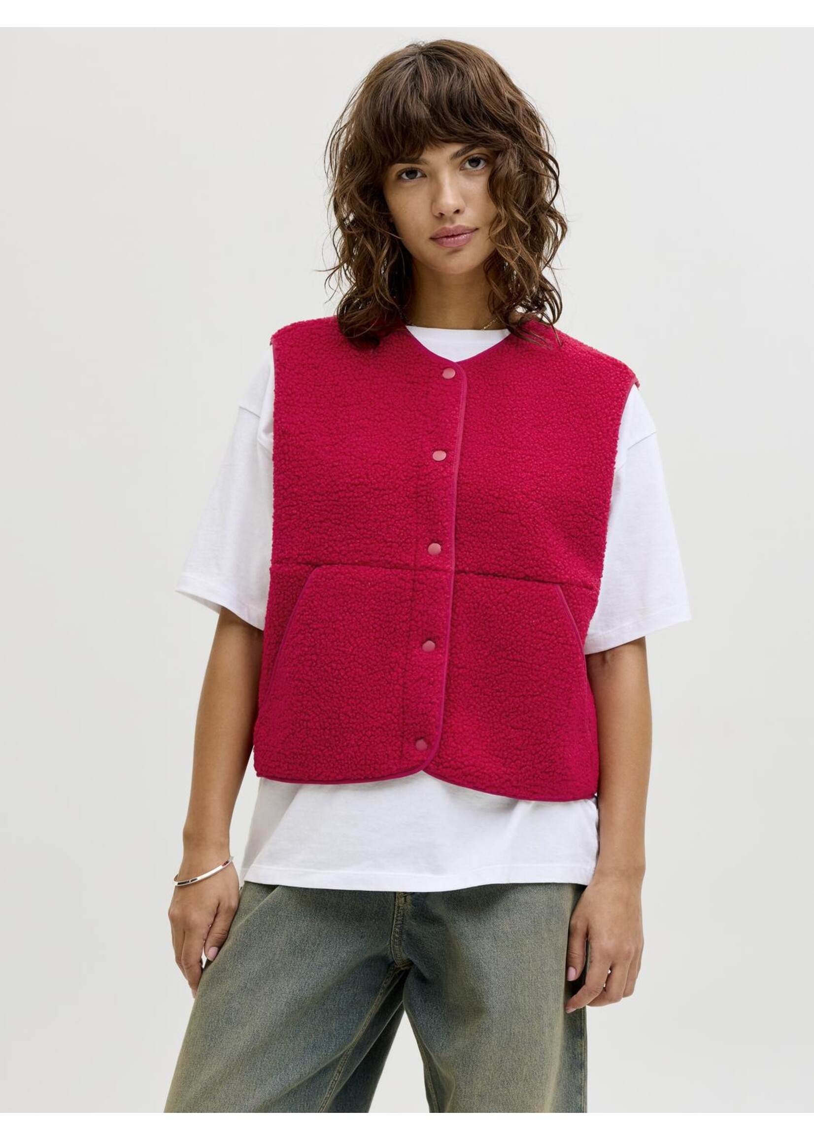 JJXX JXVERA TEDDY VEST OTW NOOS SCARLET SAGE