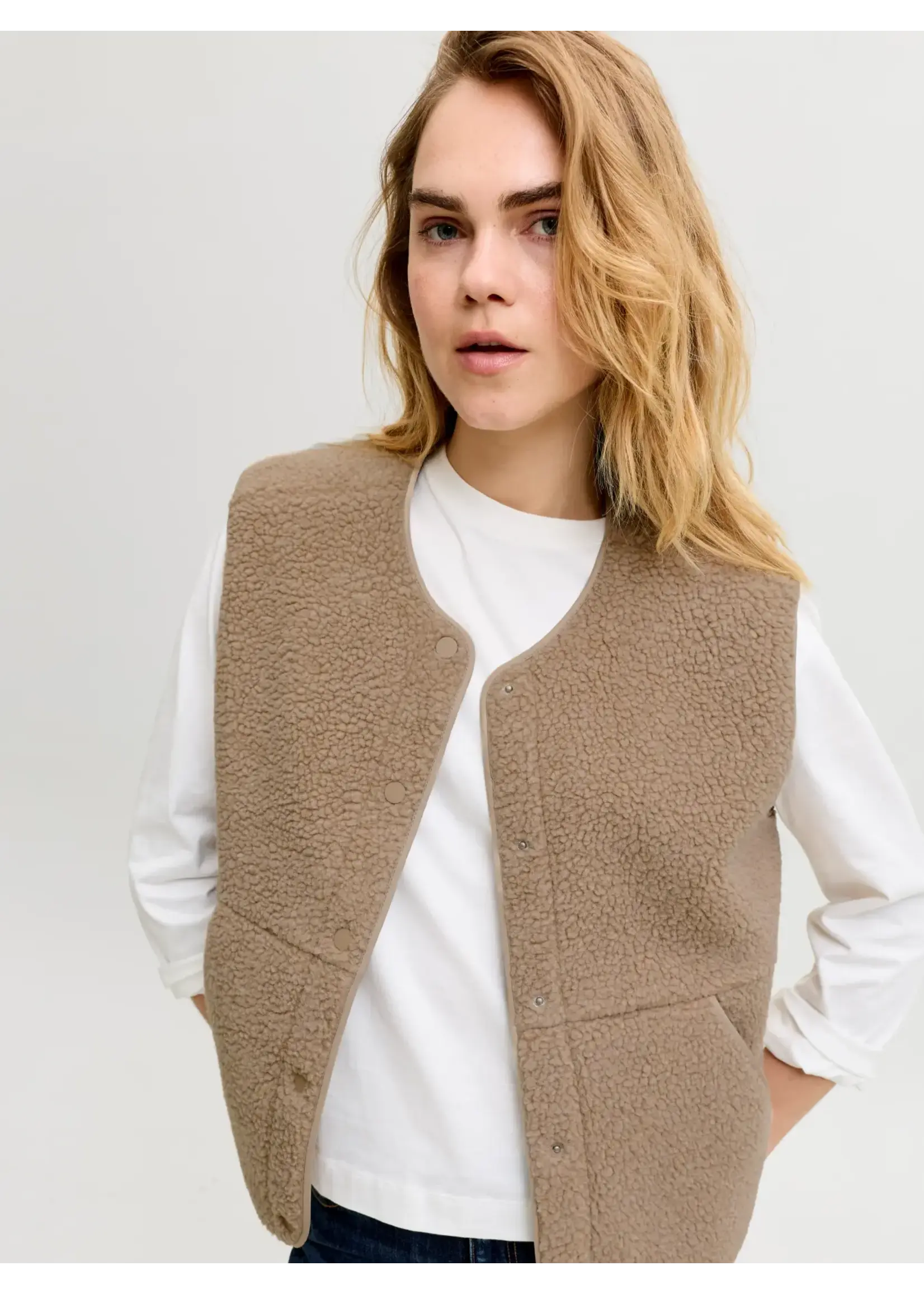 JJXX JXVERA TEDDY VEST OTW NOOS HUMUS