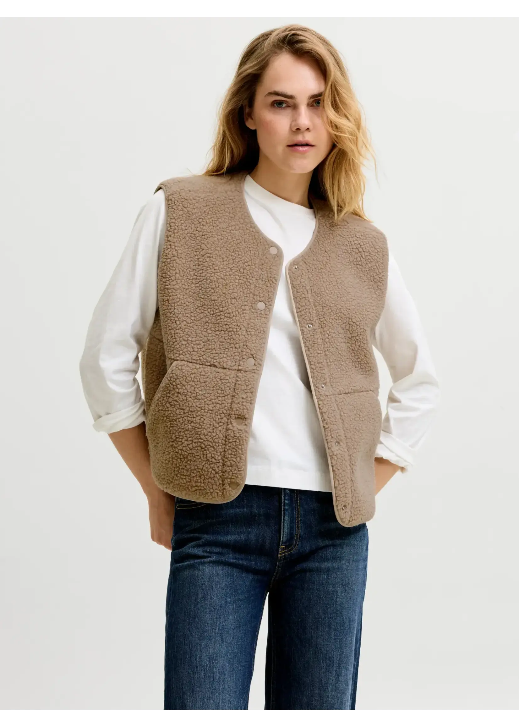 JJXX JXVERA TEDDY VEST OTW NOOS HUMUS