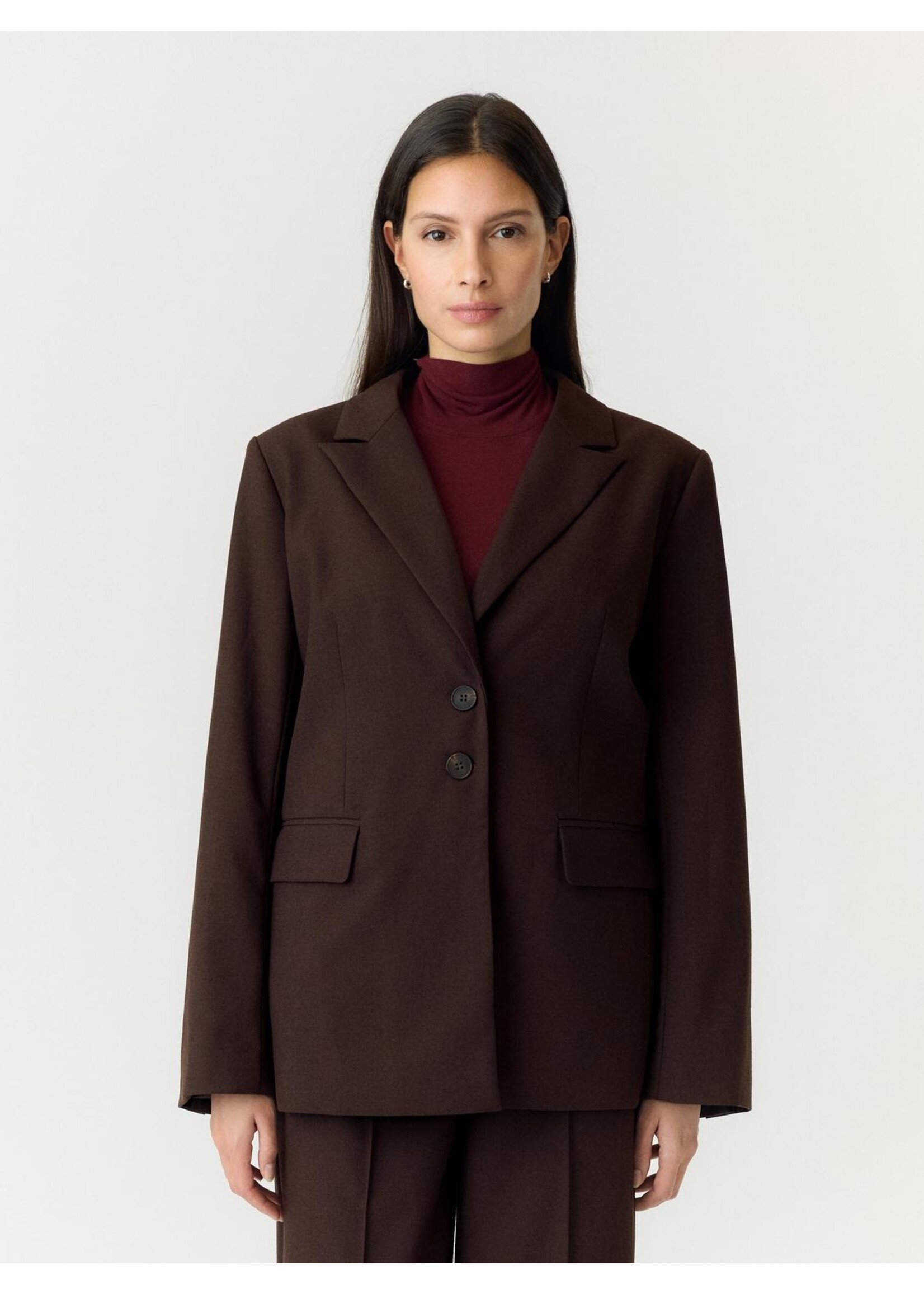 YAS YASRIU LS BLAZER S. NOOS COFFE BEAN