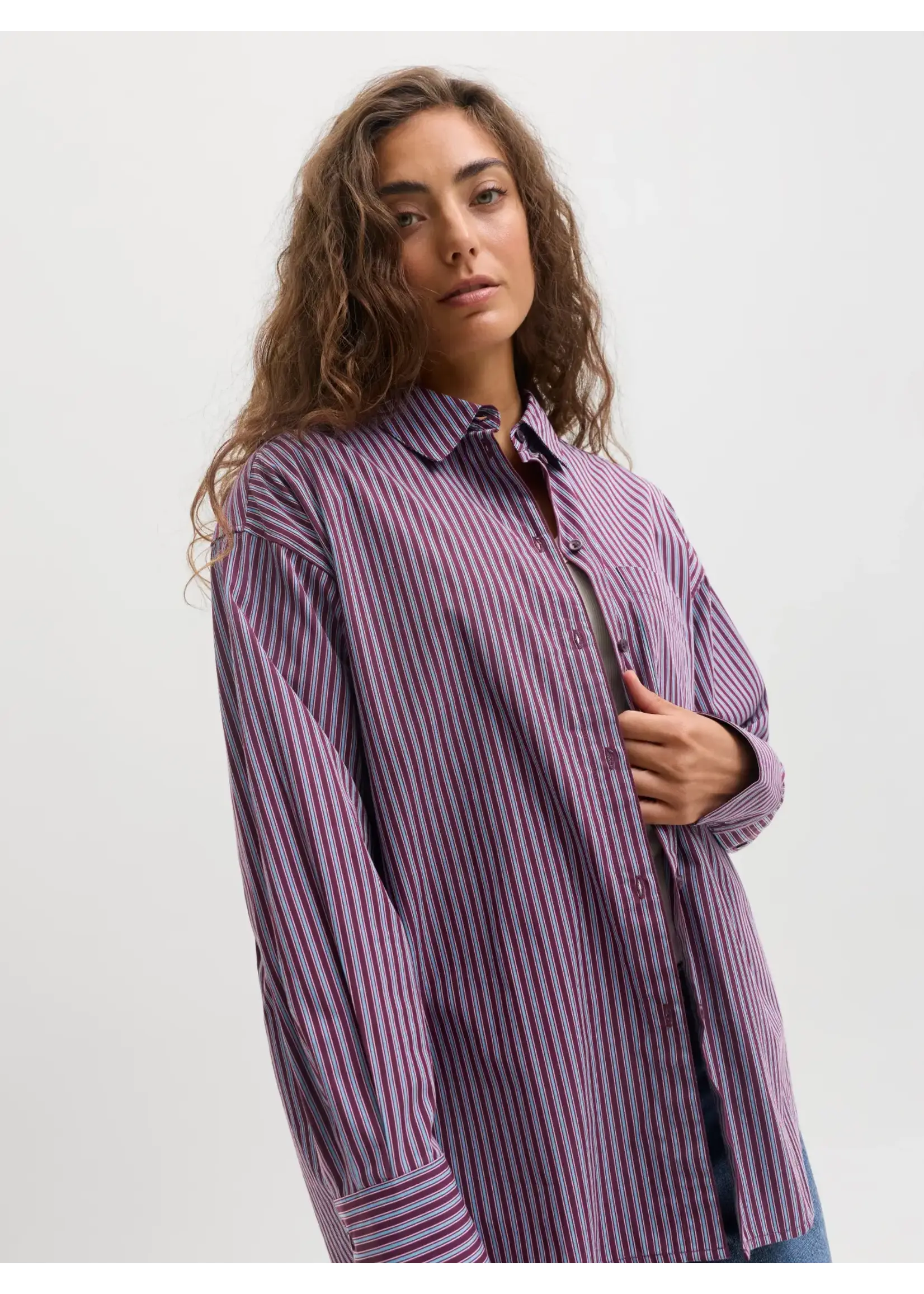 JJXX JXJAMIE LS RELAXED POPLIN SHIRT WVN MARINE BLUE