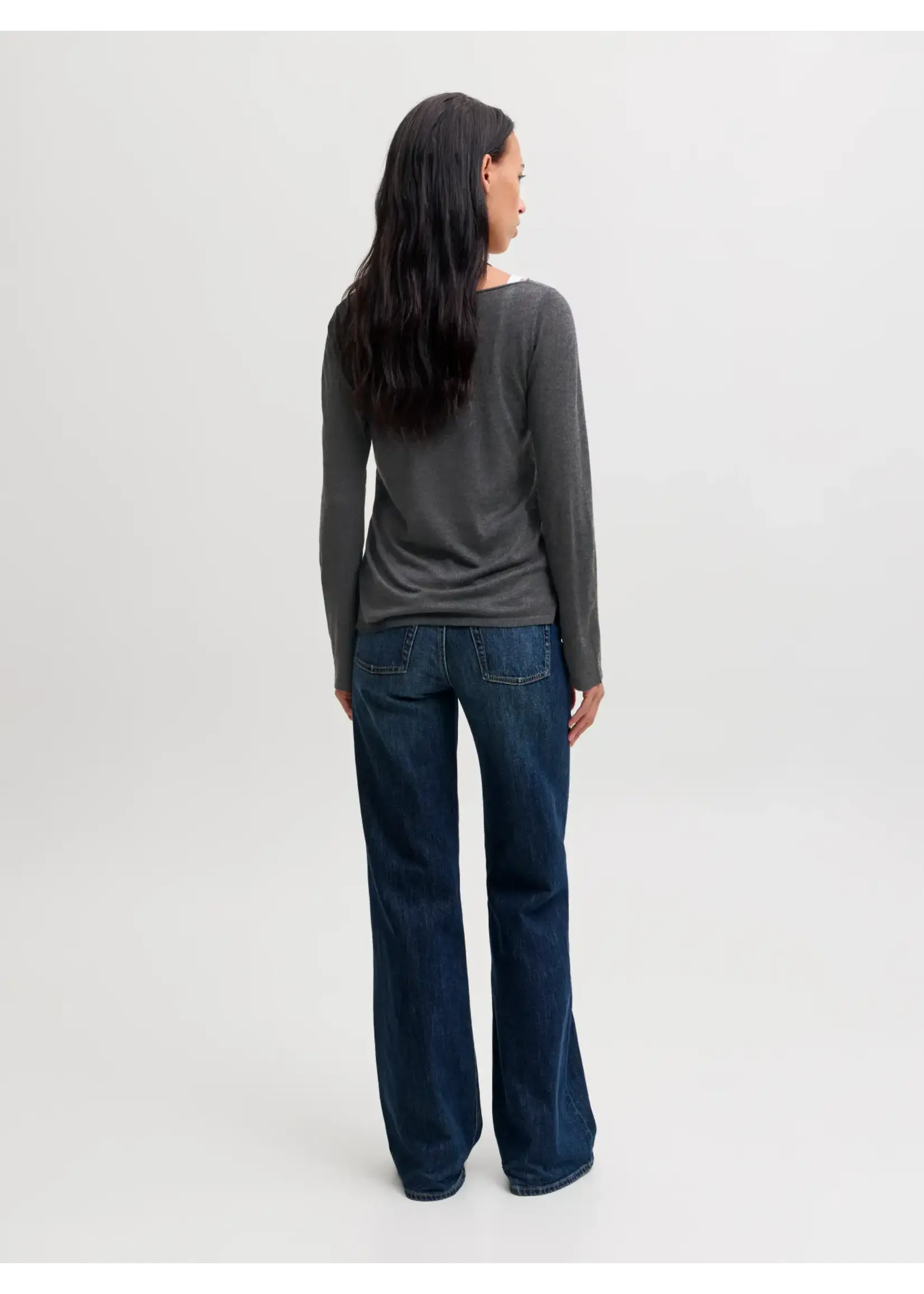 JJXX JXALBERTE BOAT NECK KNIT NOOS DARK GRAY