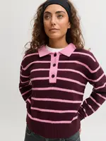 JJXX JXRUBY POLO NECK KNIT SN ORCHID SMOKE