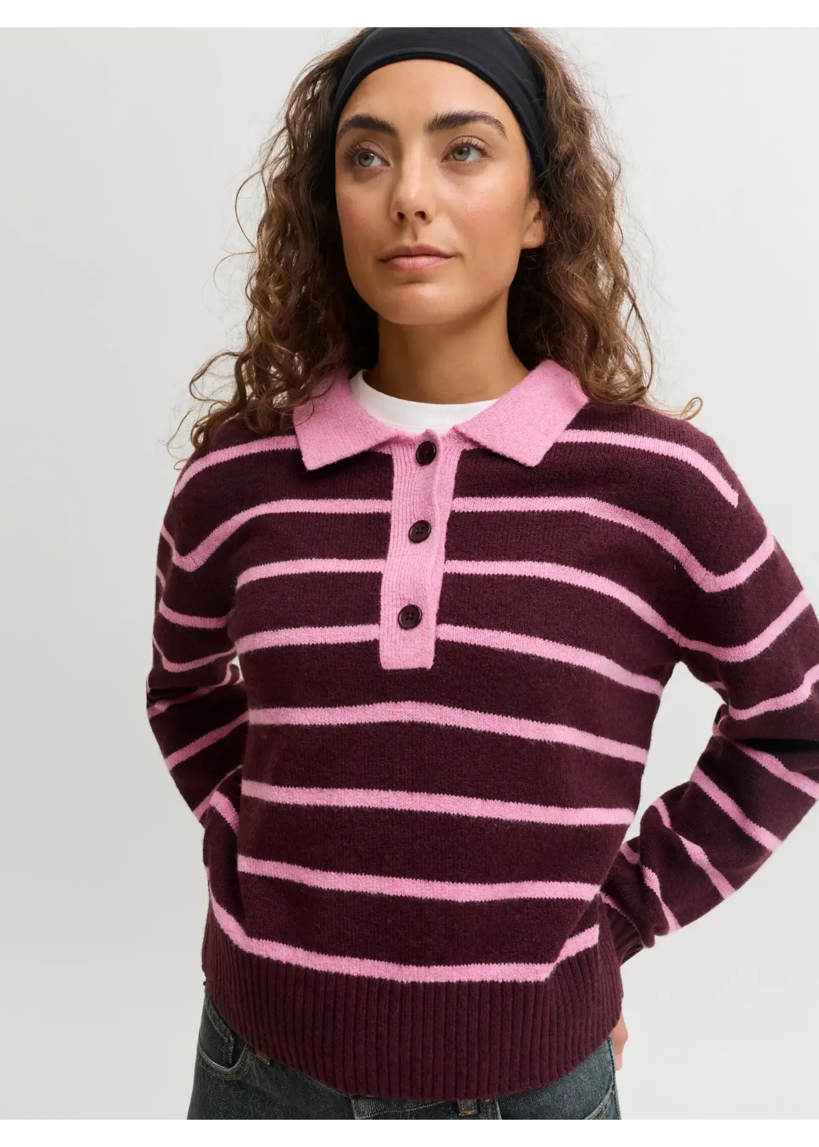 JJXX JXRUBY POLO NECK KNIT SN ORCHID SMOKE