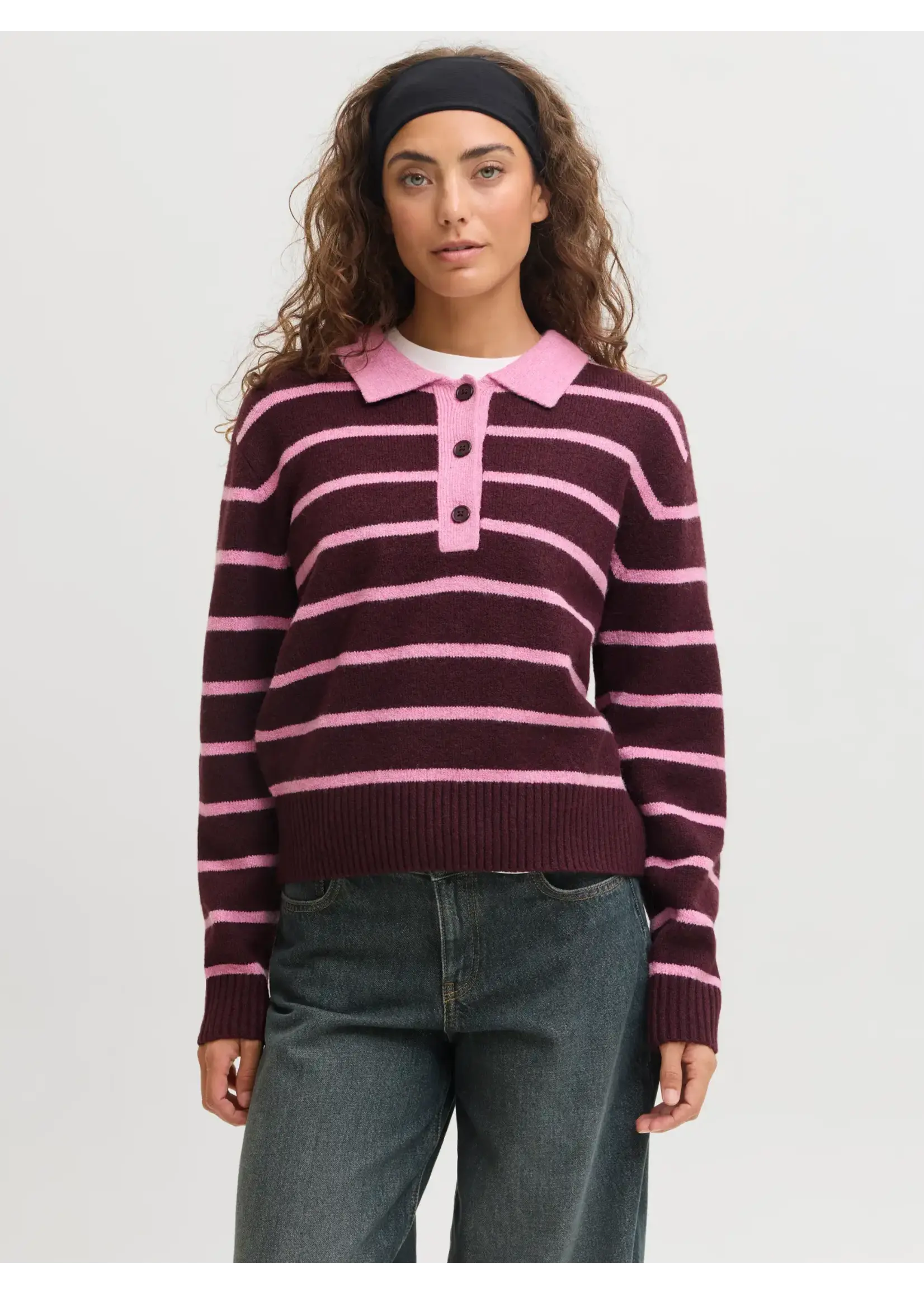 JJXX JXRUBY POLO NECK KNIT SN ORCHID SMOKE