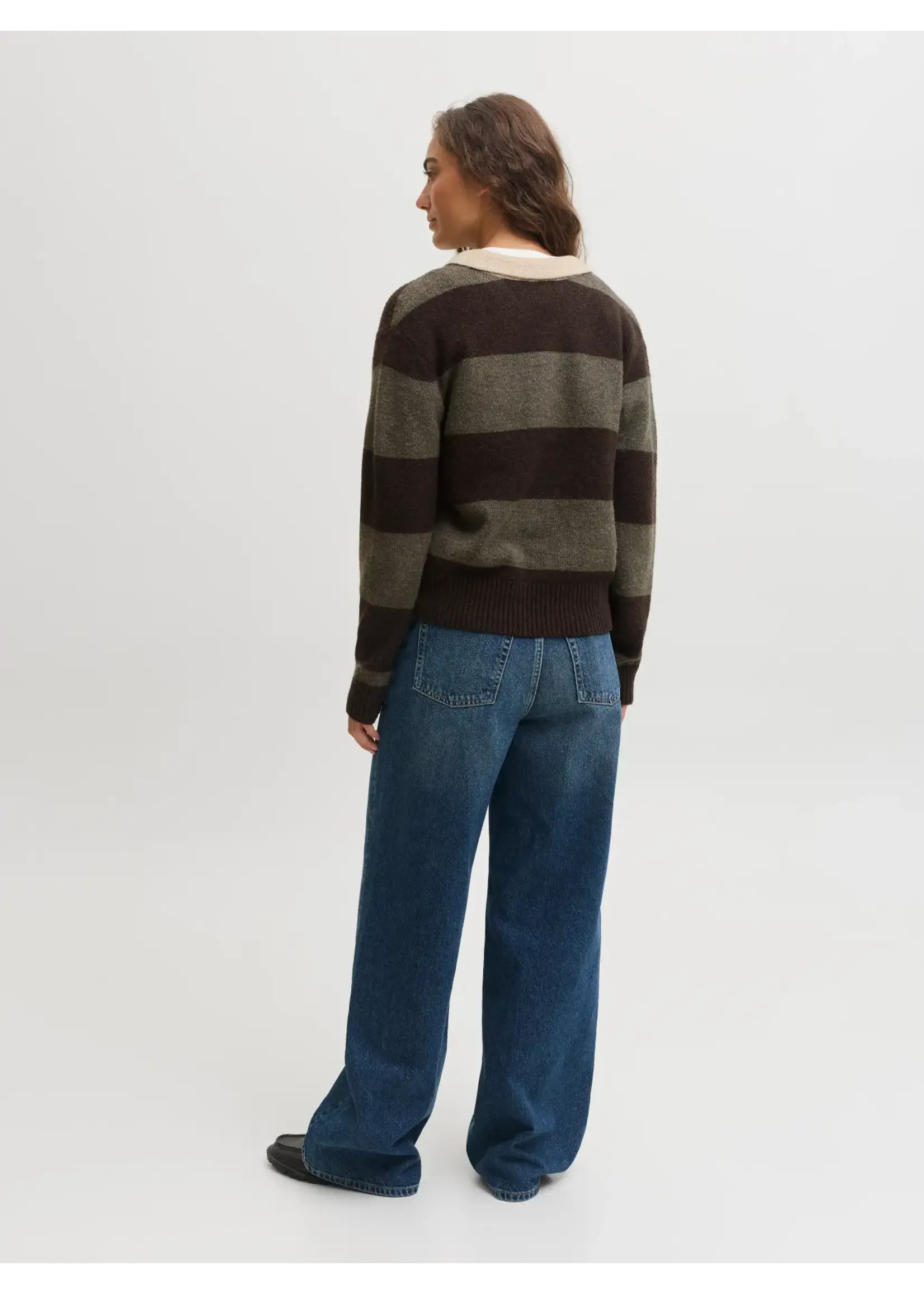 JJXX JXRUBY POLO NECK KNIT SN SEAL BROWN