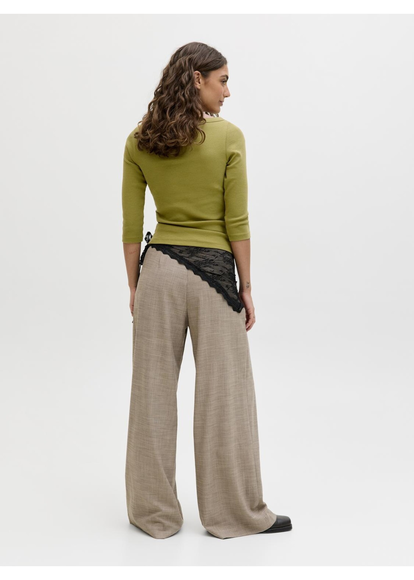 JJXX JXFIFI STR 3/4 BOATNECK TOP JRS NOOS GREEN MOSS