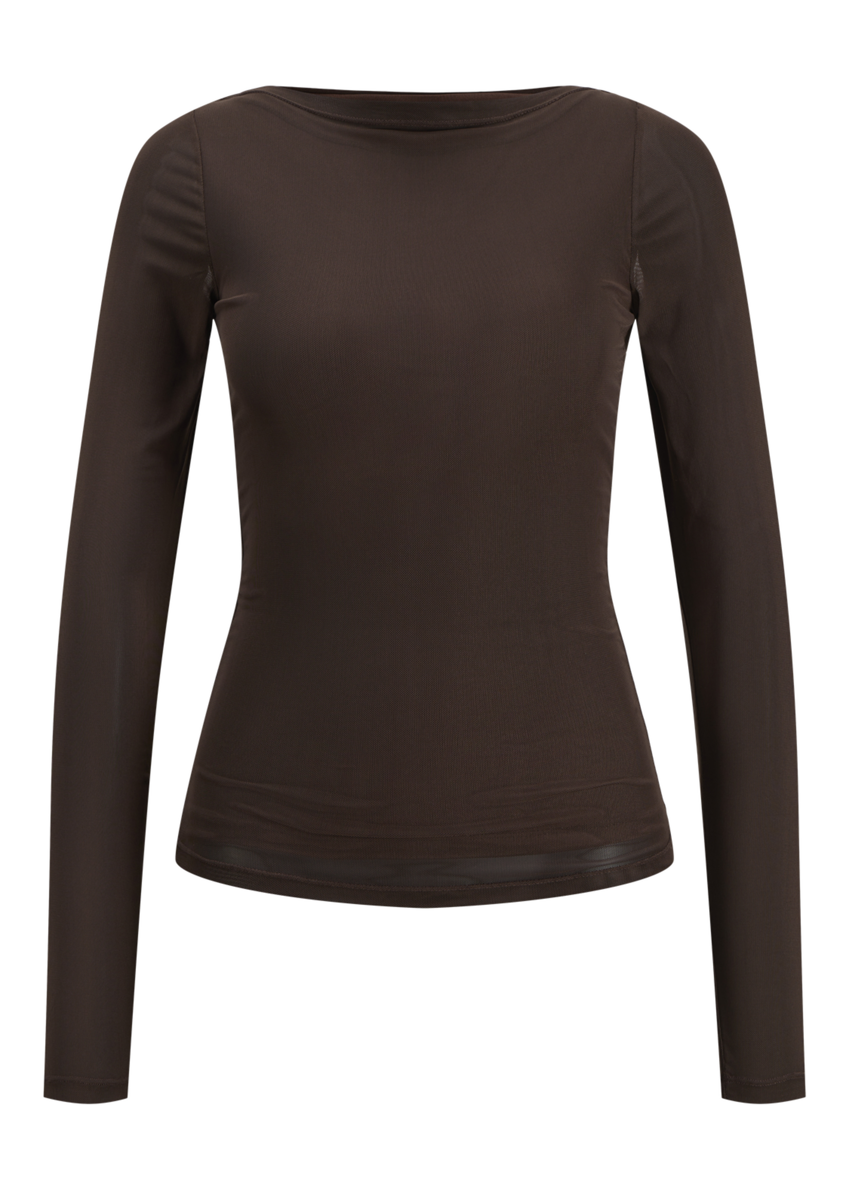 JJXX JXMINNA MESH LS BOATNECK TOP BLACK