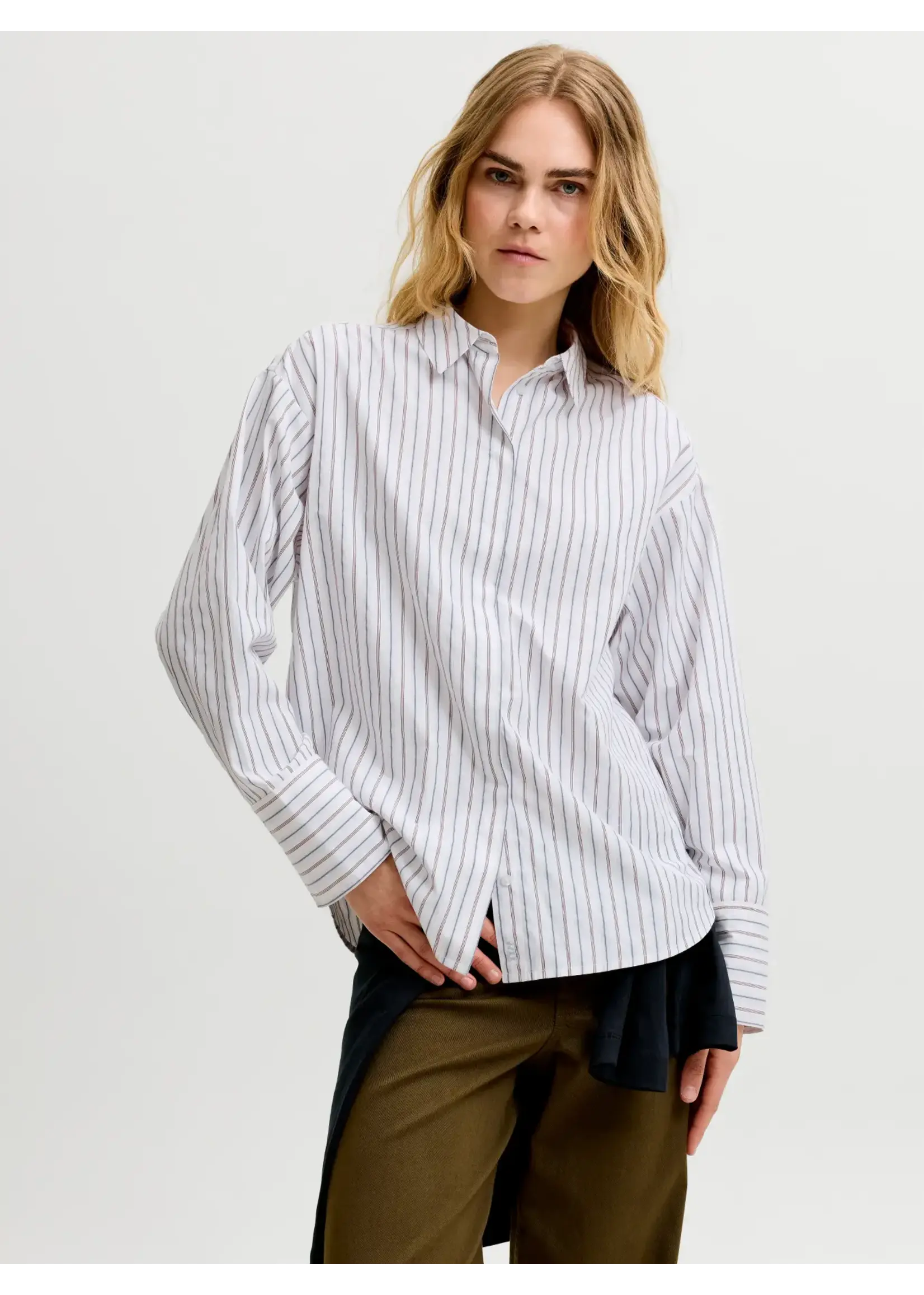 JJXX JXCARO POPLIN LS RLX SHIRT WVN NOOS BLANC/WINETASTING