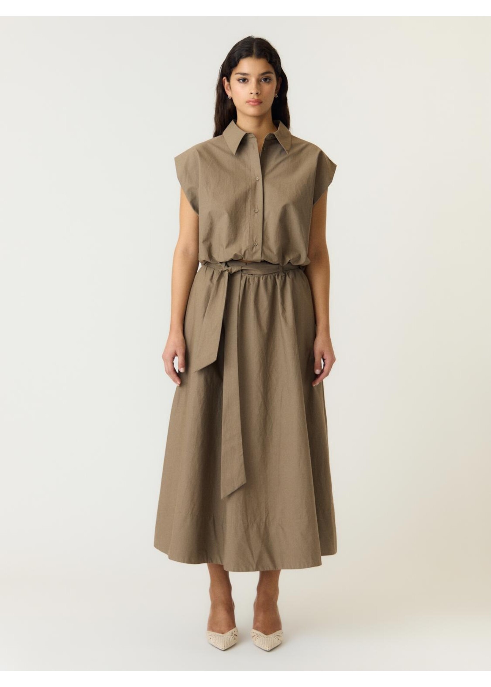 YAS YASTIMBER HW ANKLE SKIRT