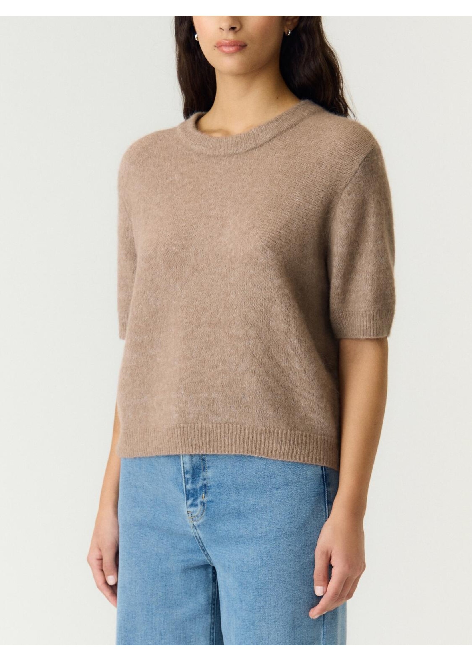 YAS YASJOHI SS WOOL BLEND PULLOVER S. NOOS TAUPE GREY