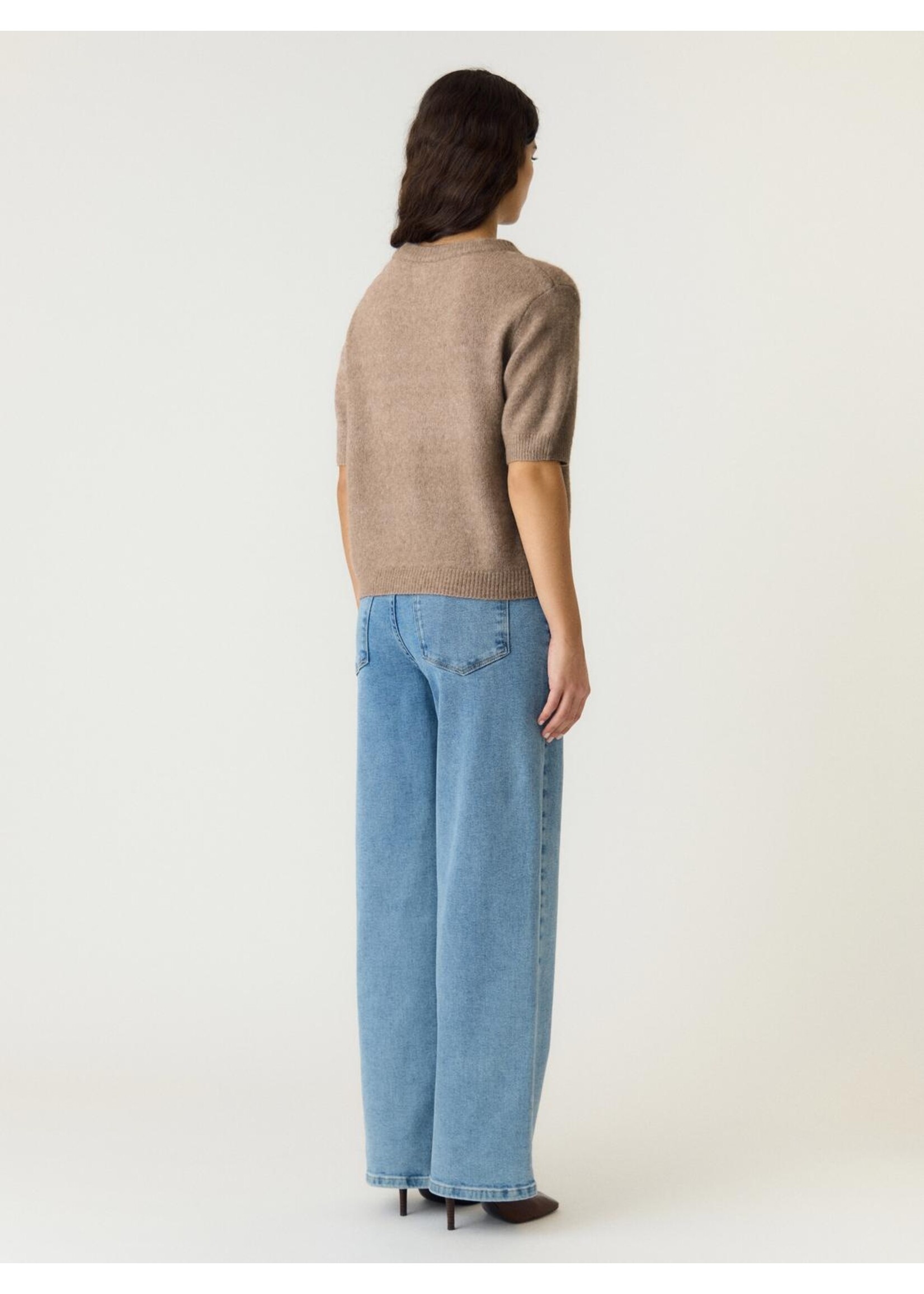 YAS YASJOHI SS WOOL BLEND PULLOVER S. NOOS TAUPE GREY