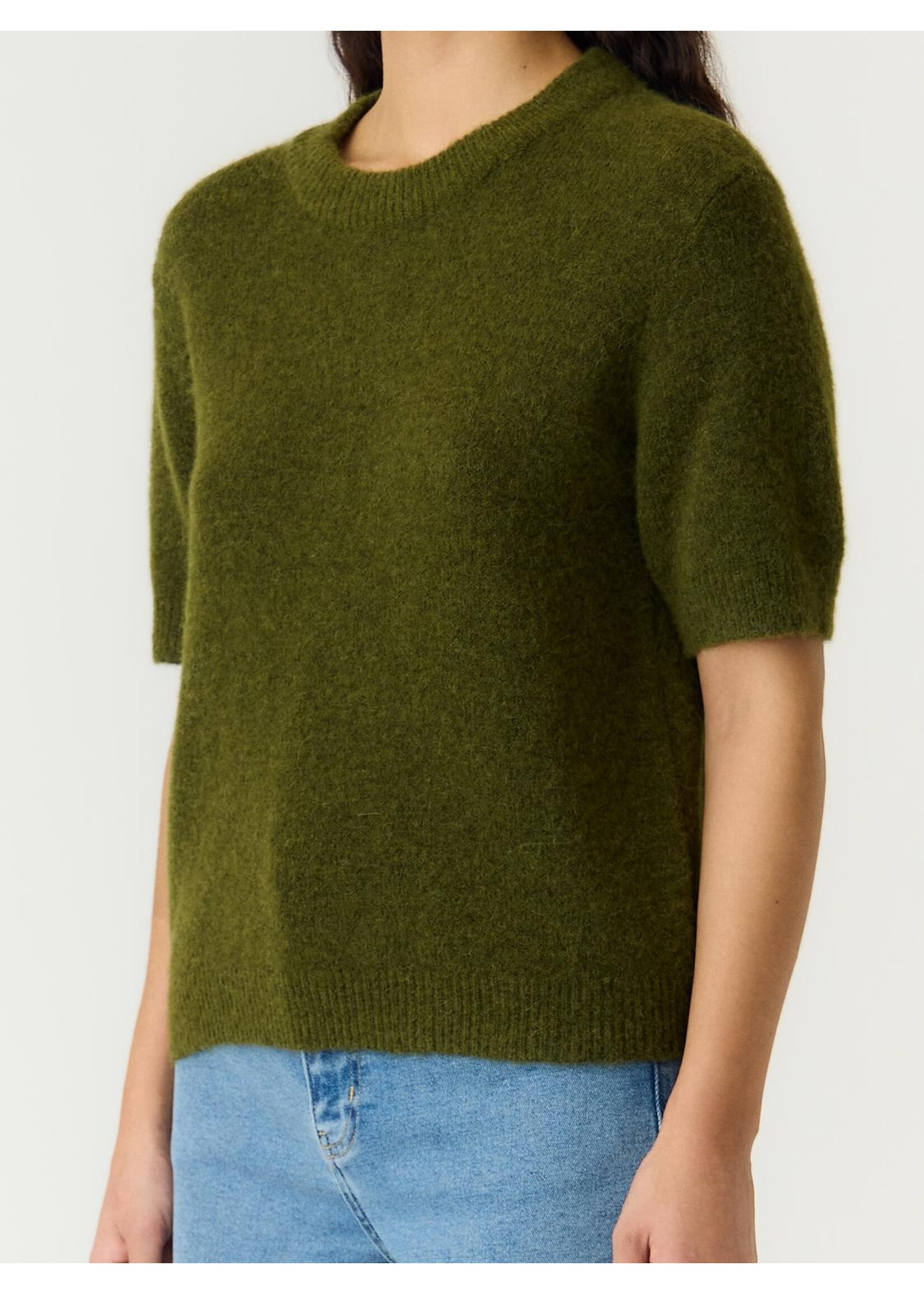YAS YASJOHI SS WOOL BLEND PULLOVER S. NOOS FIR GREEN
