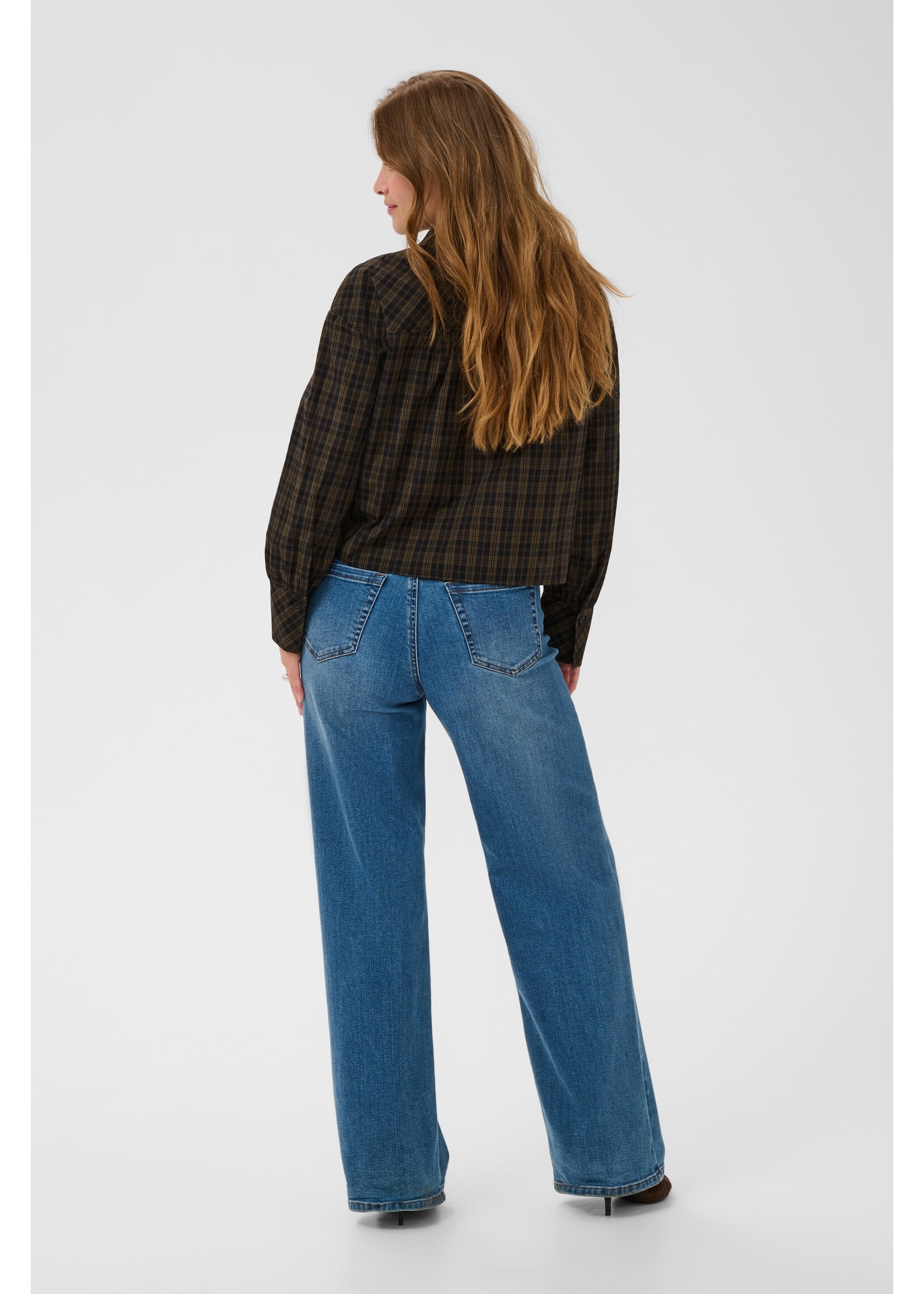 KAFFE KAHELIE CHECK SHIRT BLACK