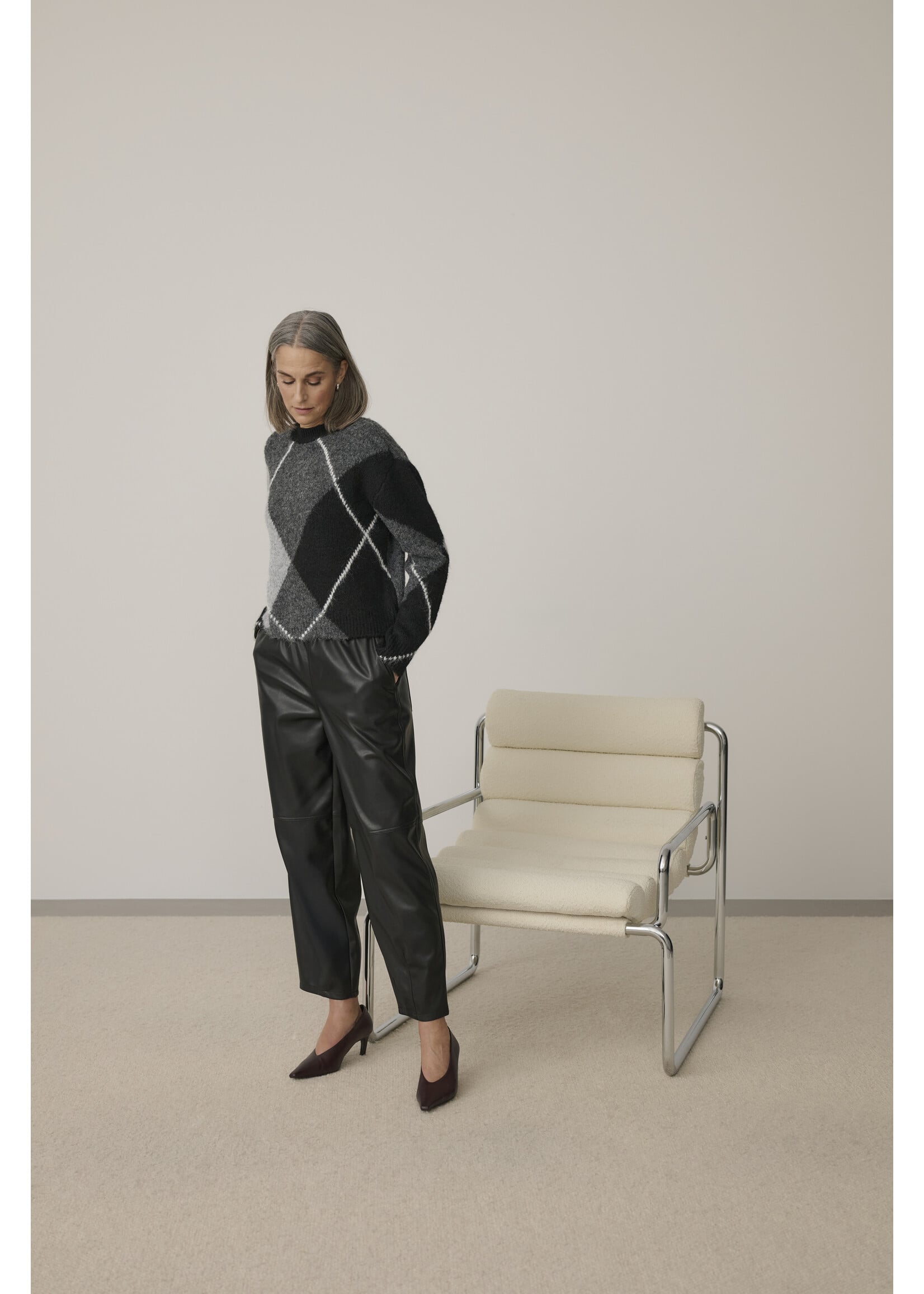KAFFE KAARENSE BARREL PANTS BLACK
