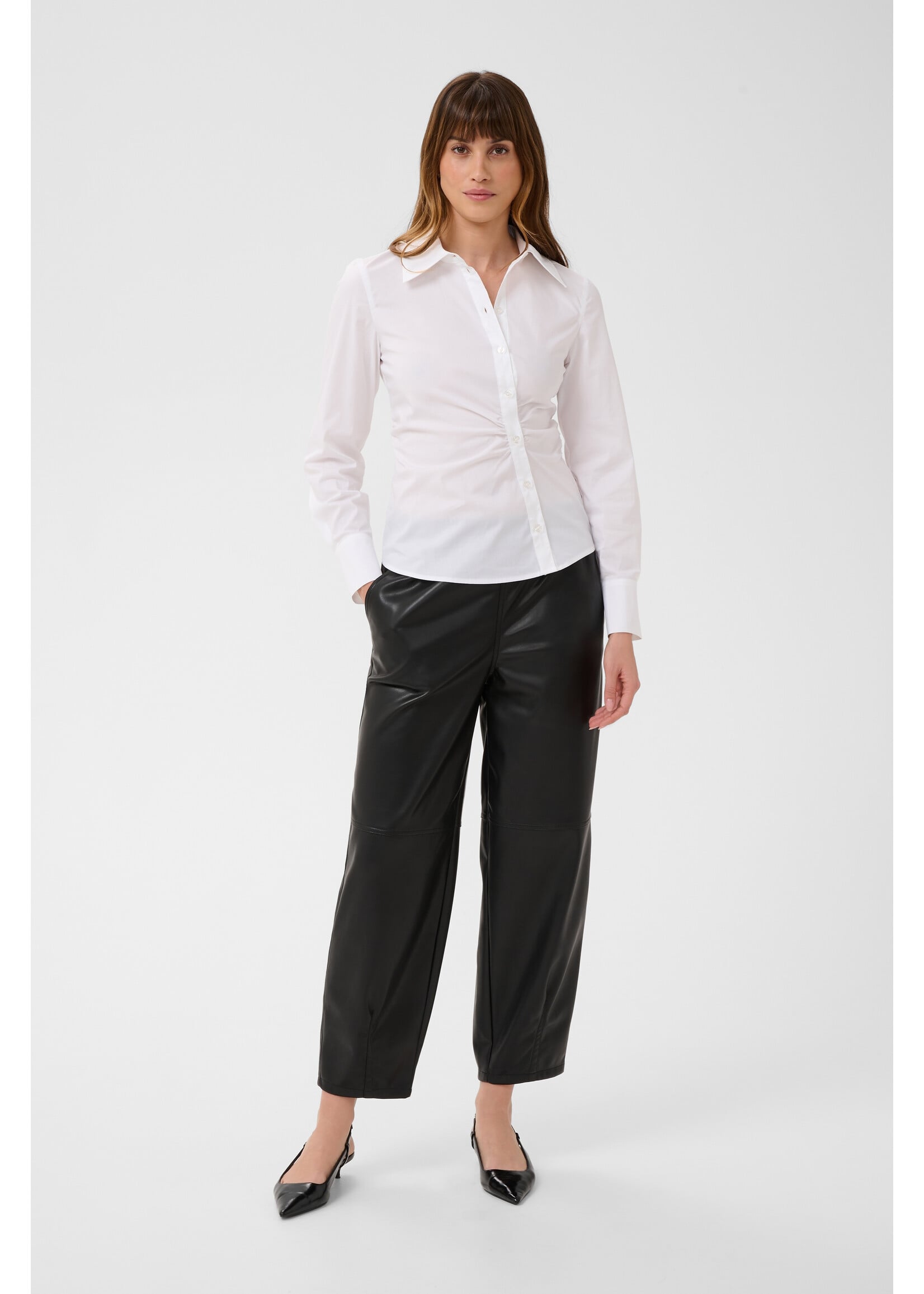 KAFFE KAARENSE BARREL PANTS BLACK