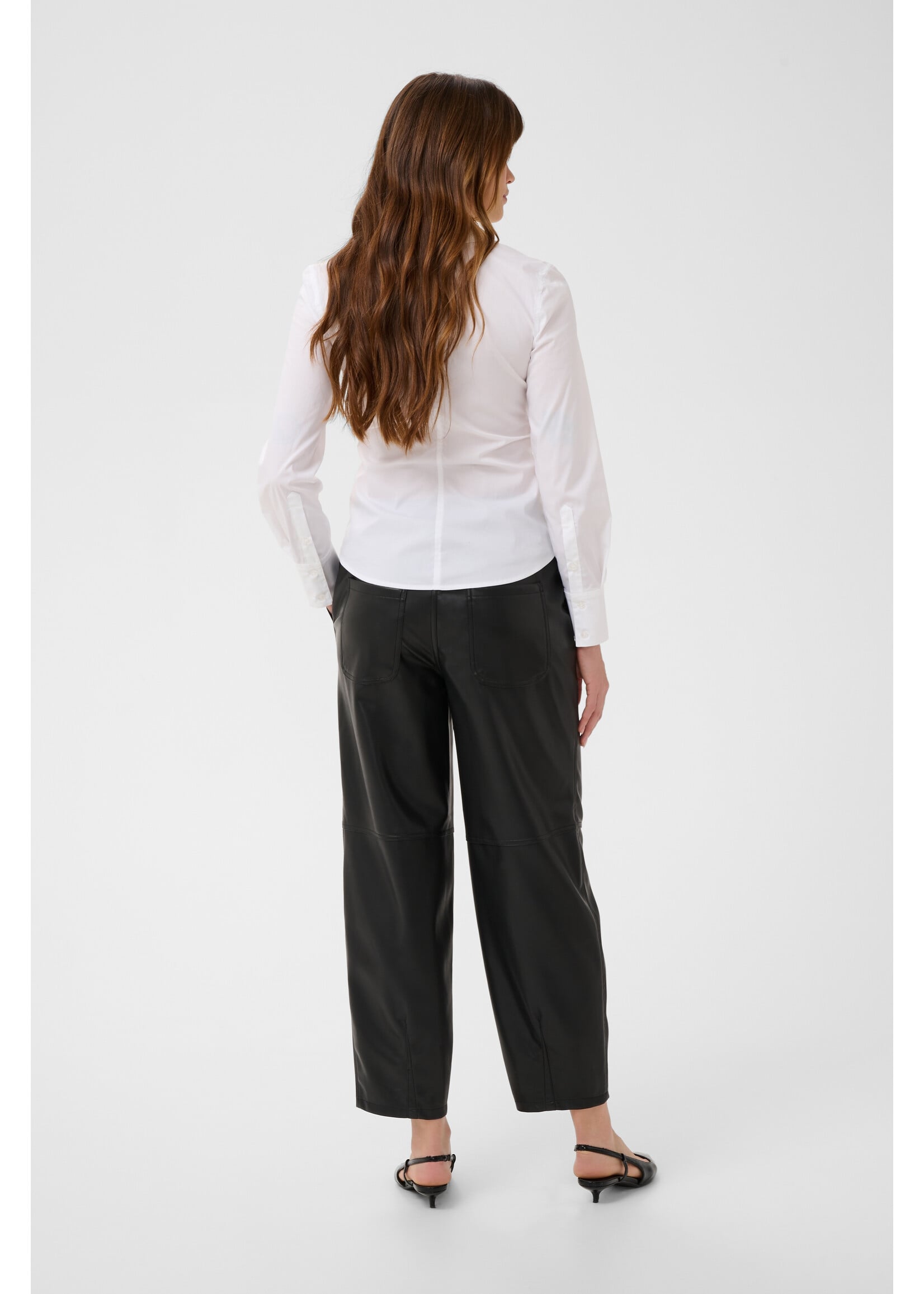 KAFFE KAARENSE BARREL PANTS BLACK
