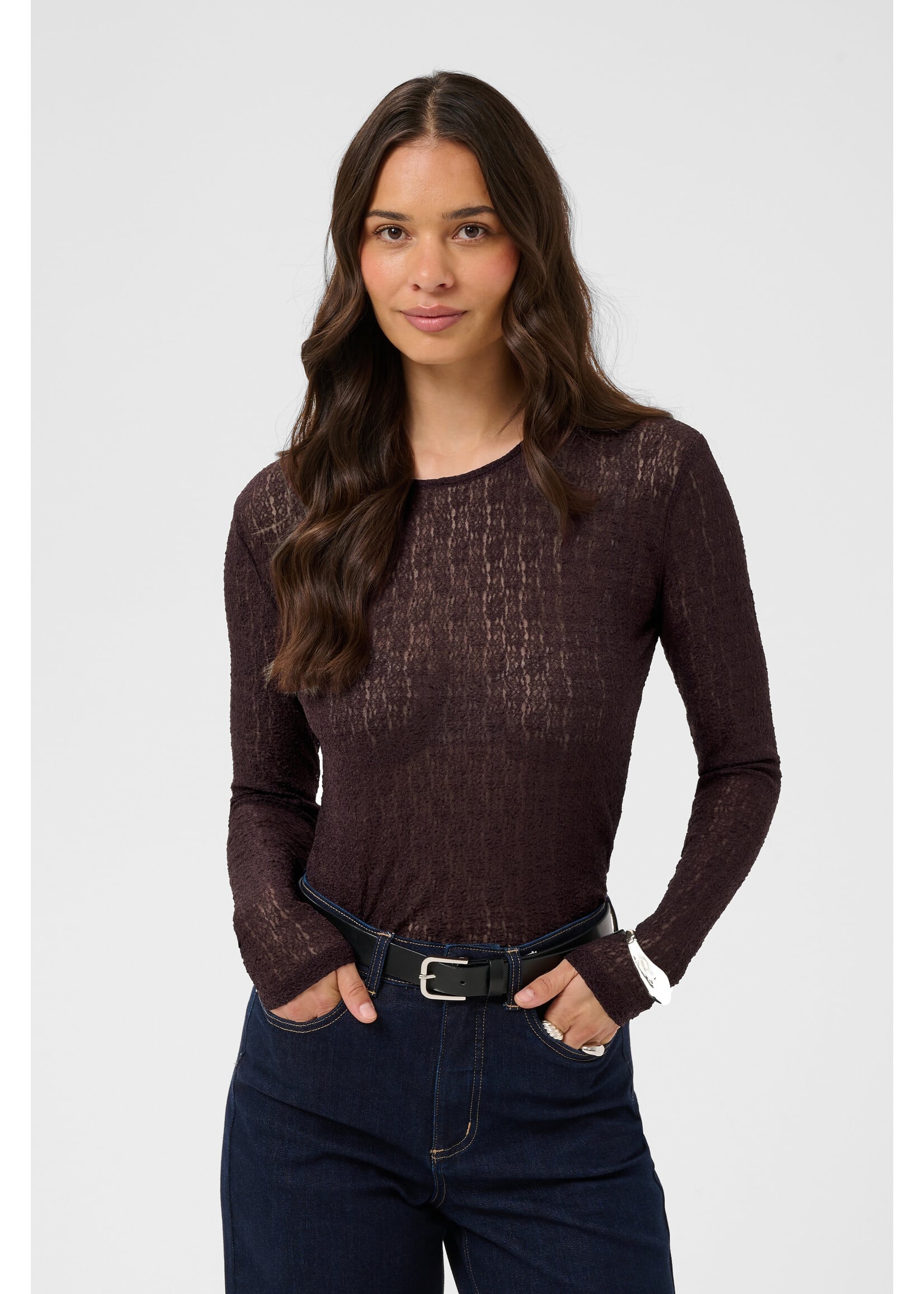 KAFFE KAALLISON T-SHIRT FUDGE