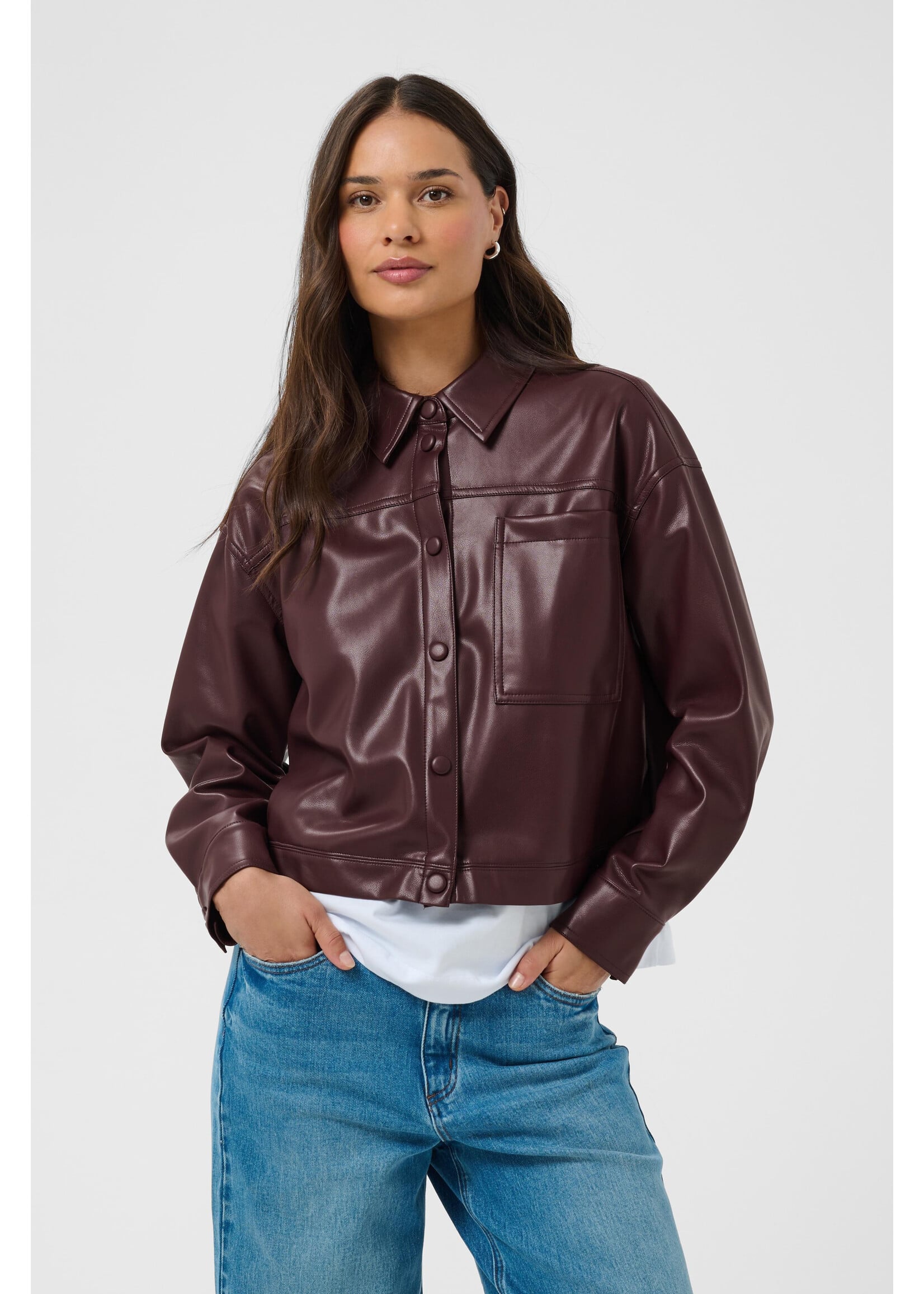 KAFFE KAARENSE SHIRT FUDGE