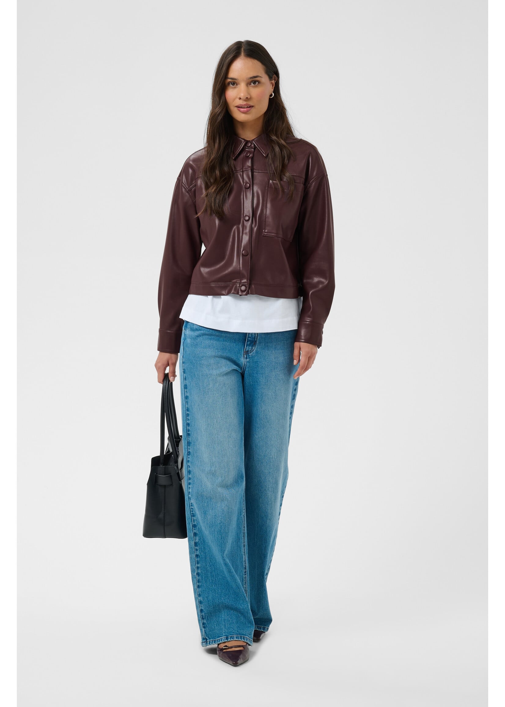 KAFFE KAARENSE SHIRT FUDGE