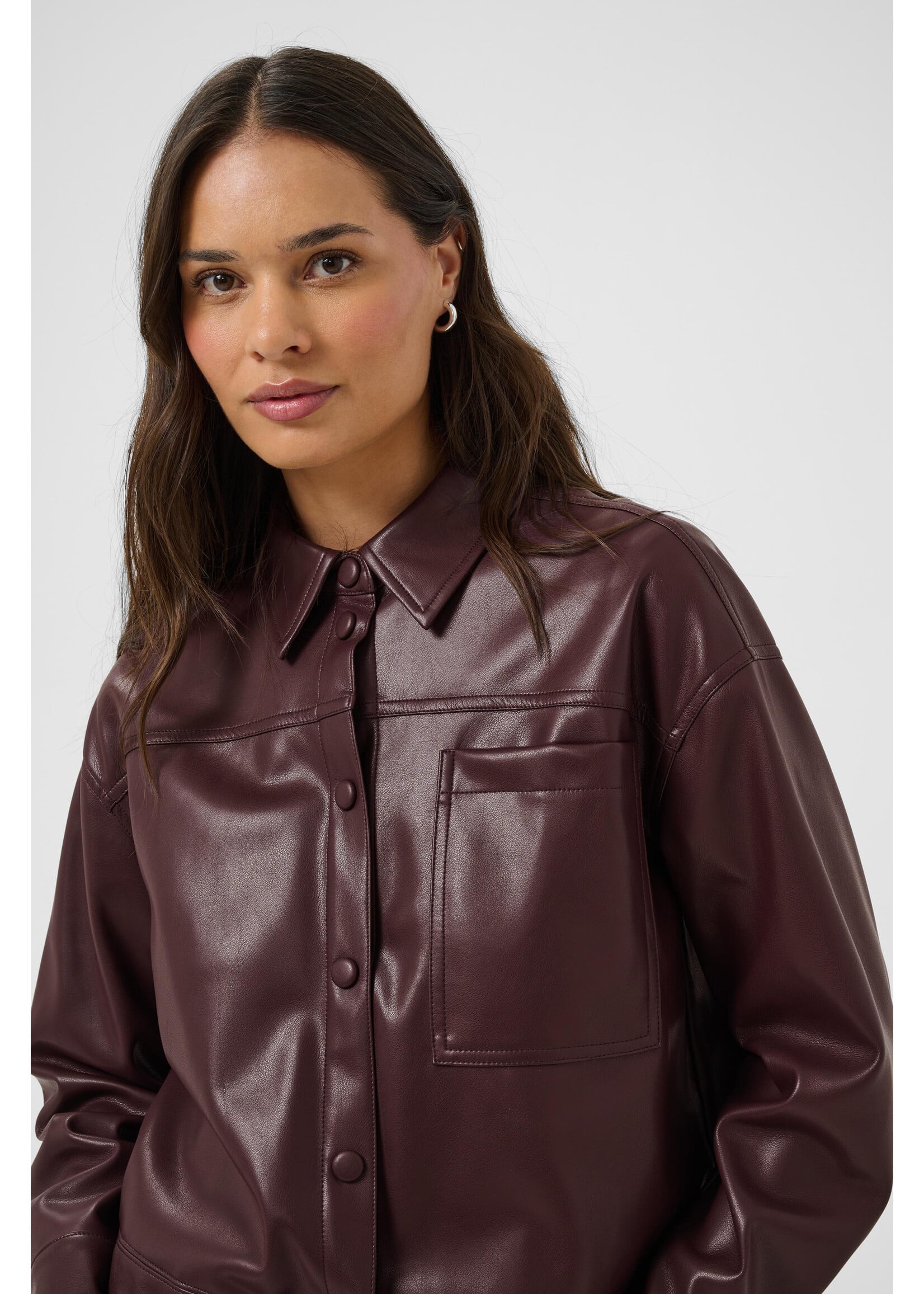 KAFFE KAARENSE SHIRT FUDGE