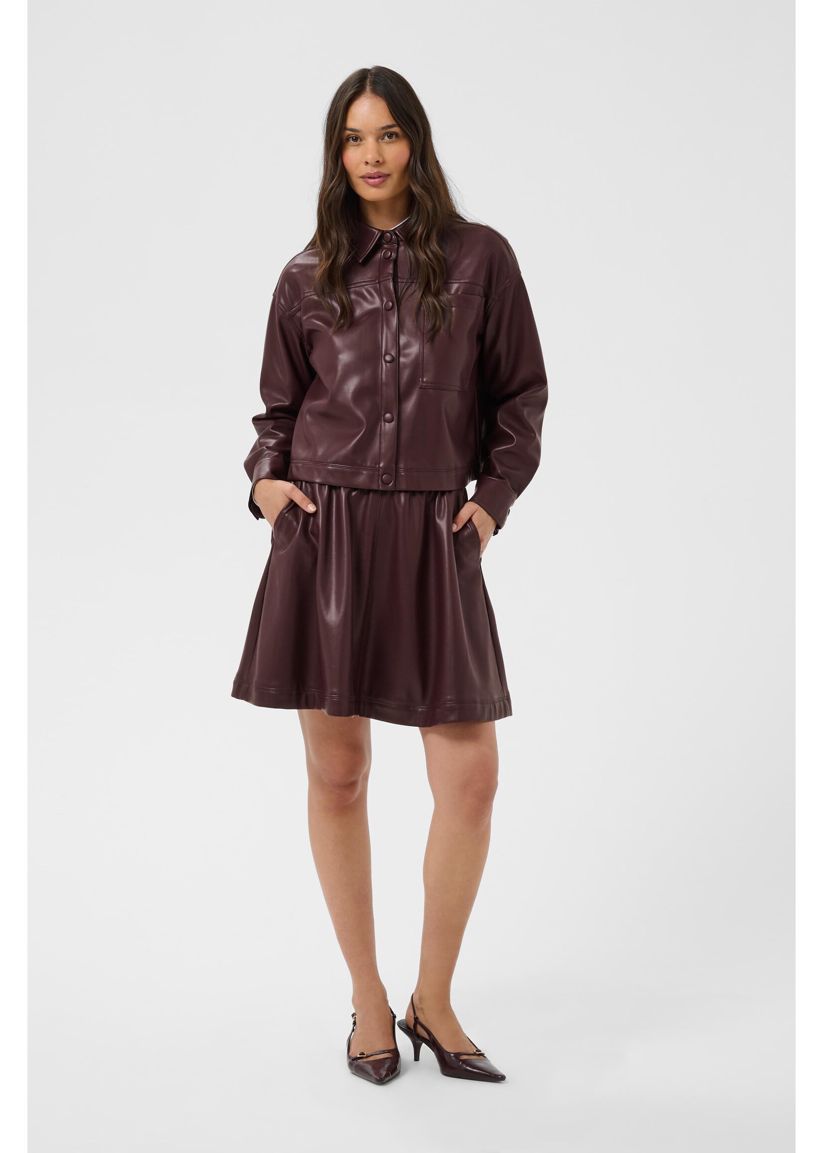 KAFFE KAARENSE SHIRT FUDGE