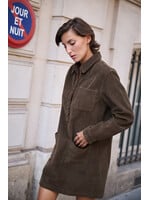 SUPERBUSY DRESS CORDUROY CLARISSE BROWN