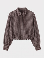 SUPERBUSY SHORT BALOON MINI CHECKS BROWN