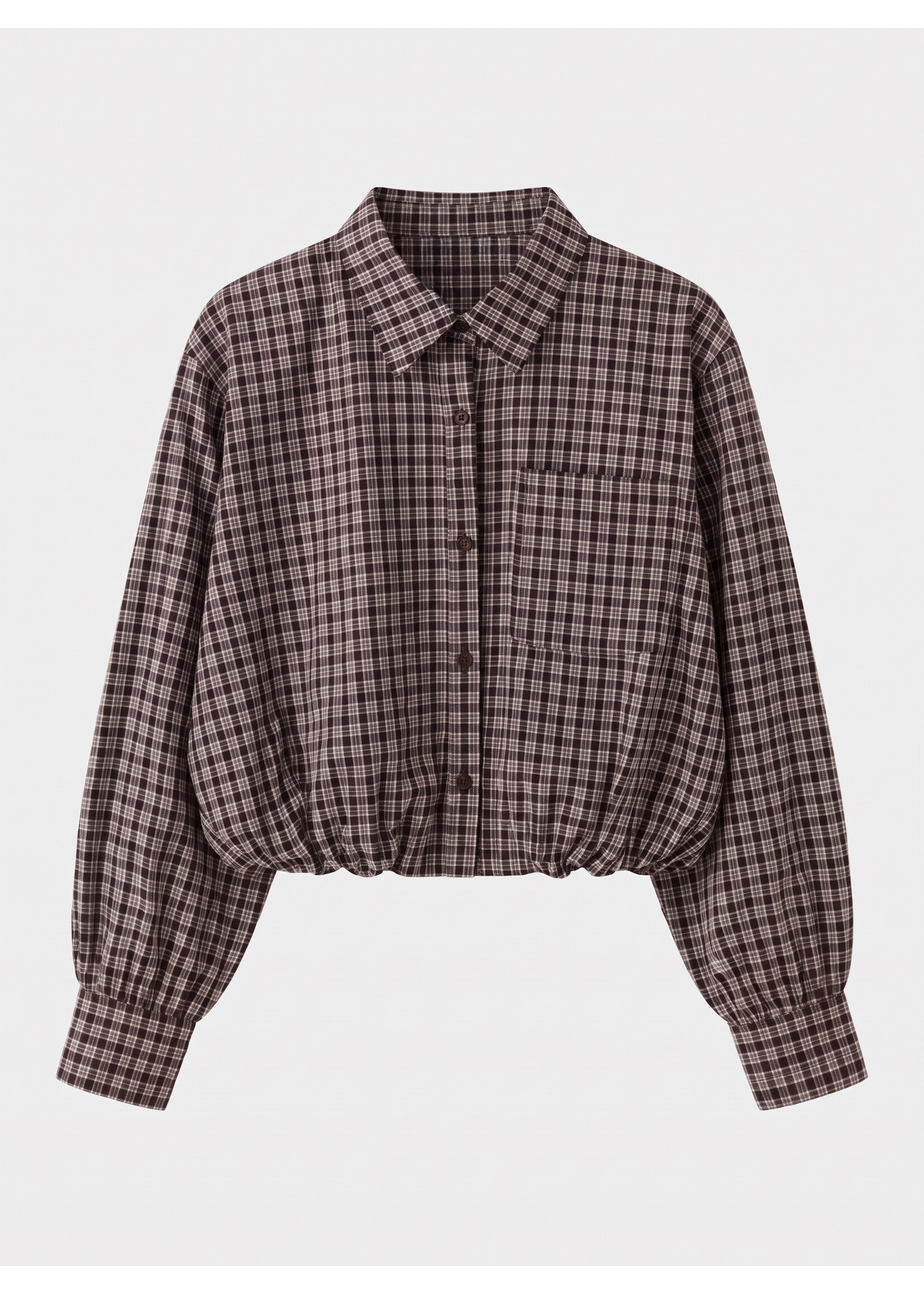 SUPERBUSY SHORT BALOON MINI CHECKS BROWN