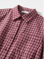 SUPERBUSY SHORT BALOON MINI CHECKS BORDEAUX