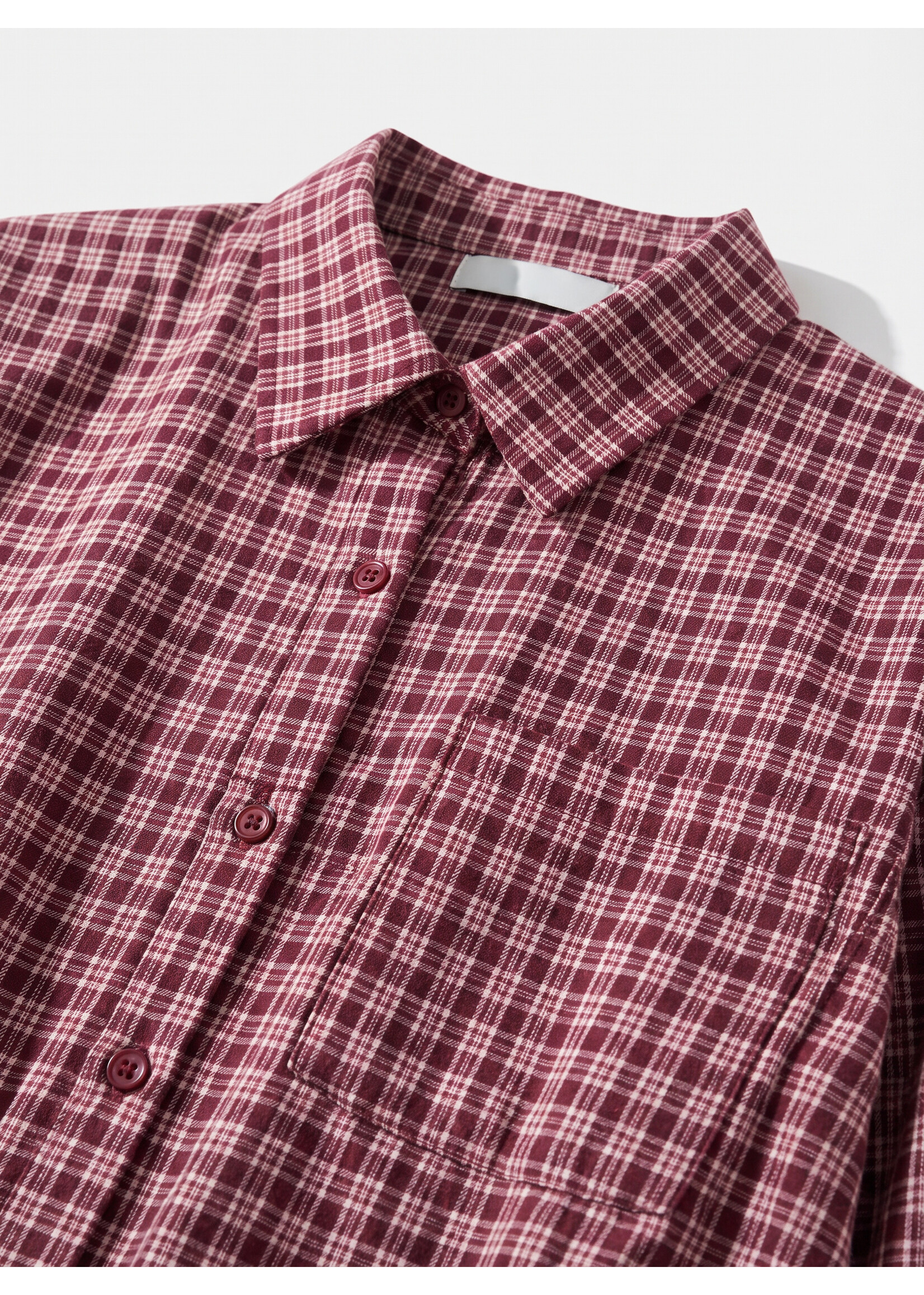 SUPERBUSY SHORT BALOON MINI CHECKS BORDEAUX