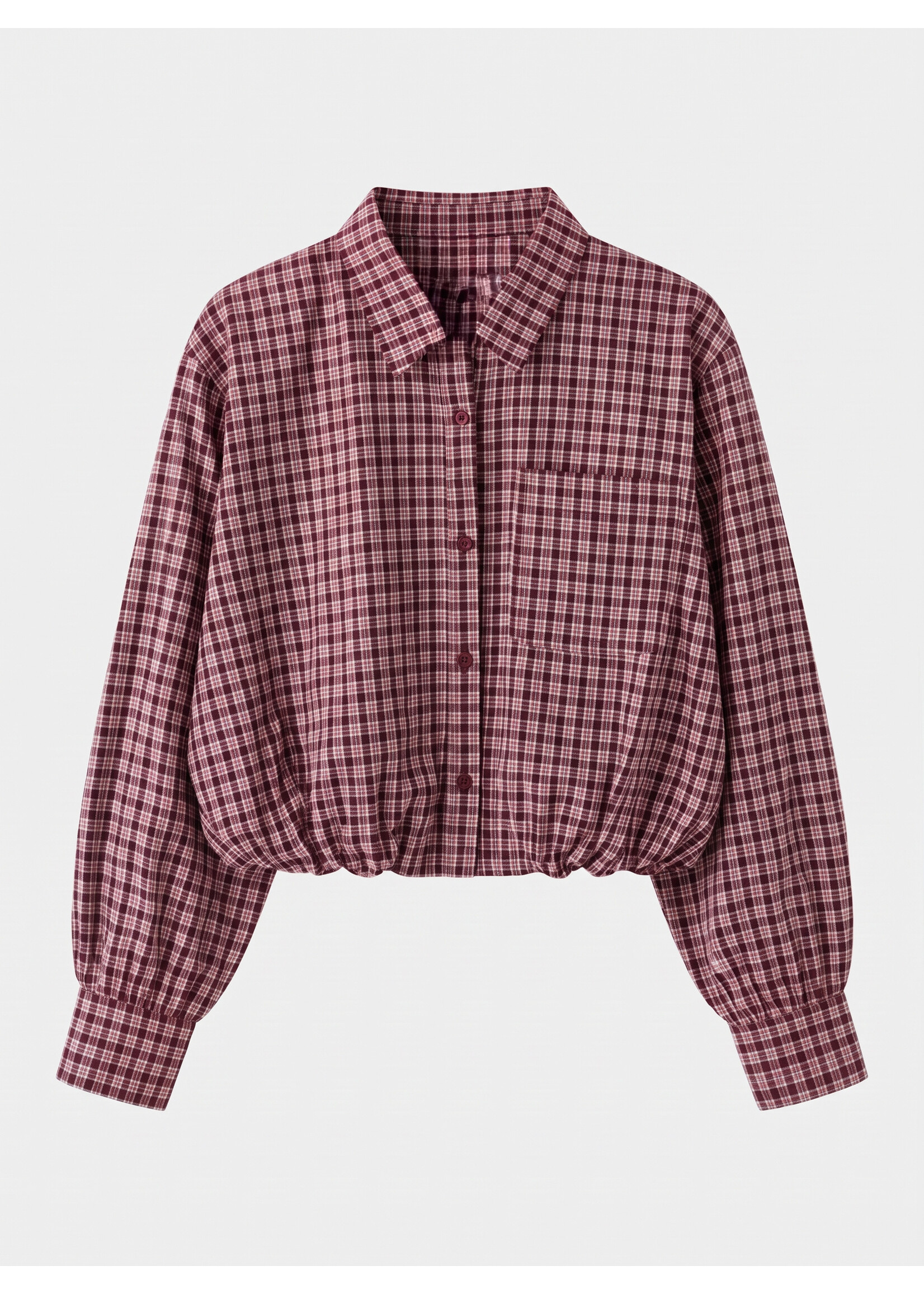 SUPERBUSY SHORT BALOON MINI CHECKS BORDEAUX
