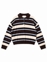 SUPERBUSY POLO JUMPER STRIPES ROXY BROWN