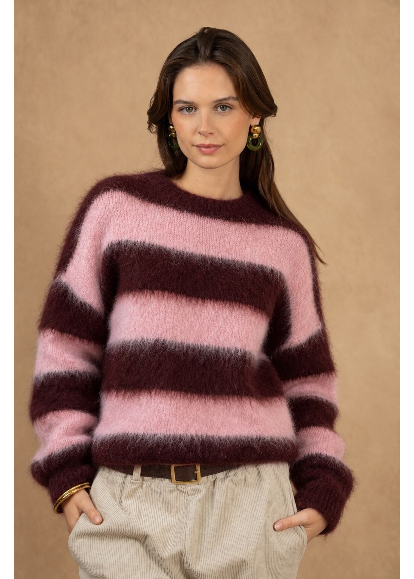 SUPERBUSY JUMPER MOHAIR NANA BORDEAUX
