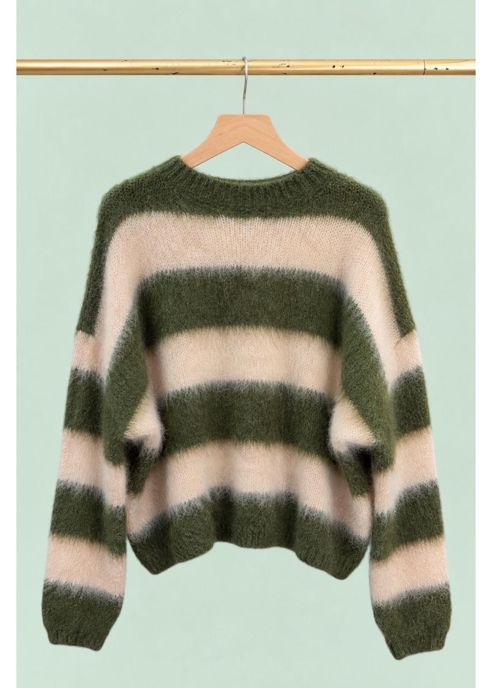 SUPERBUSY JUMPER MOHAIR NANA OLIVE GREEN