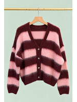 SUPERBUSY GILET MOHAIR NANA BORDEAUX