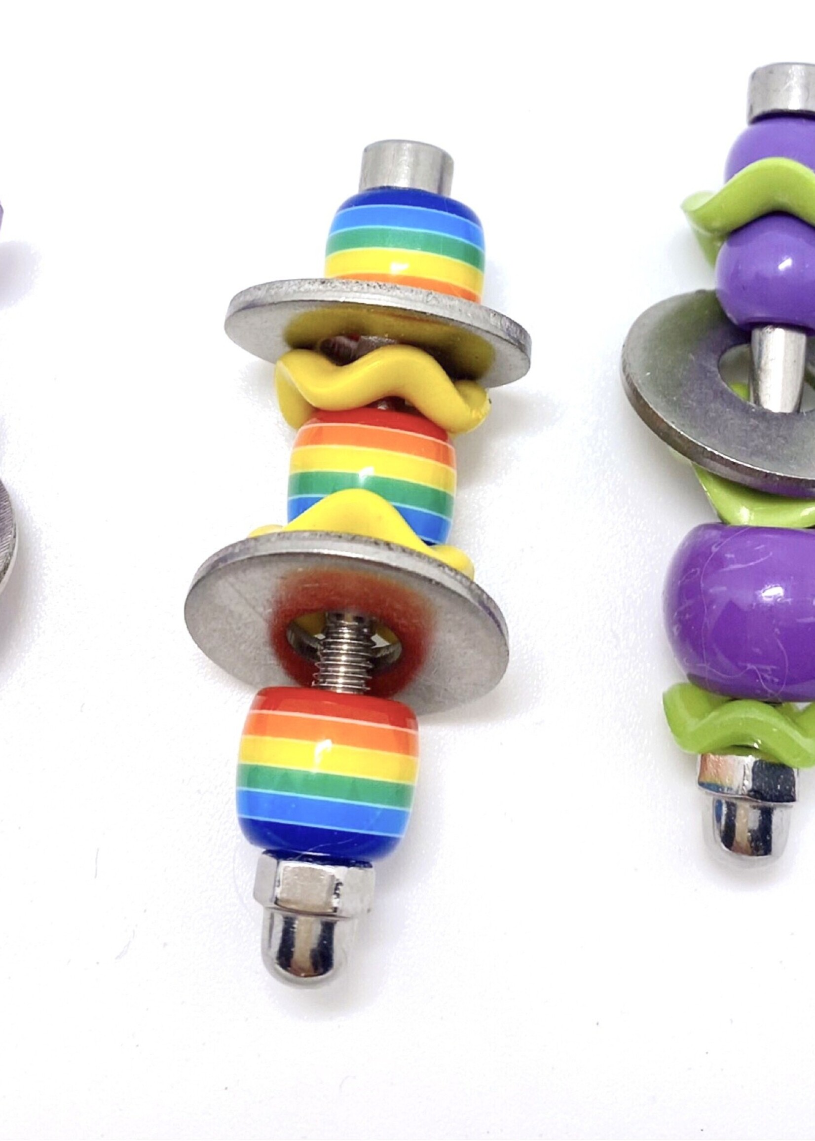 Gaaien-frutsels Rvs voetspeeltjes set 5 cm