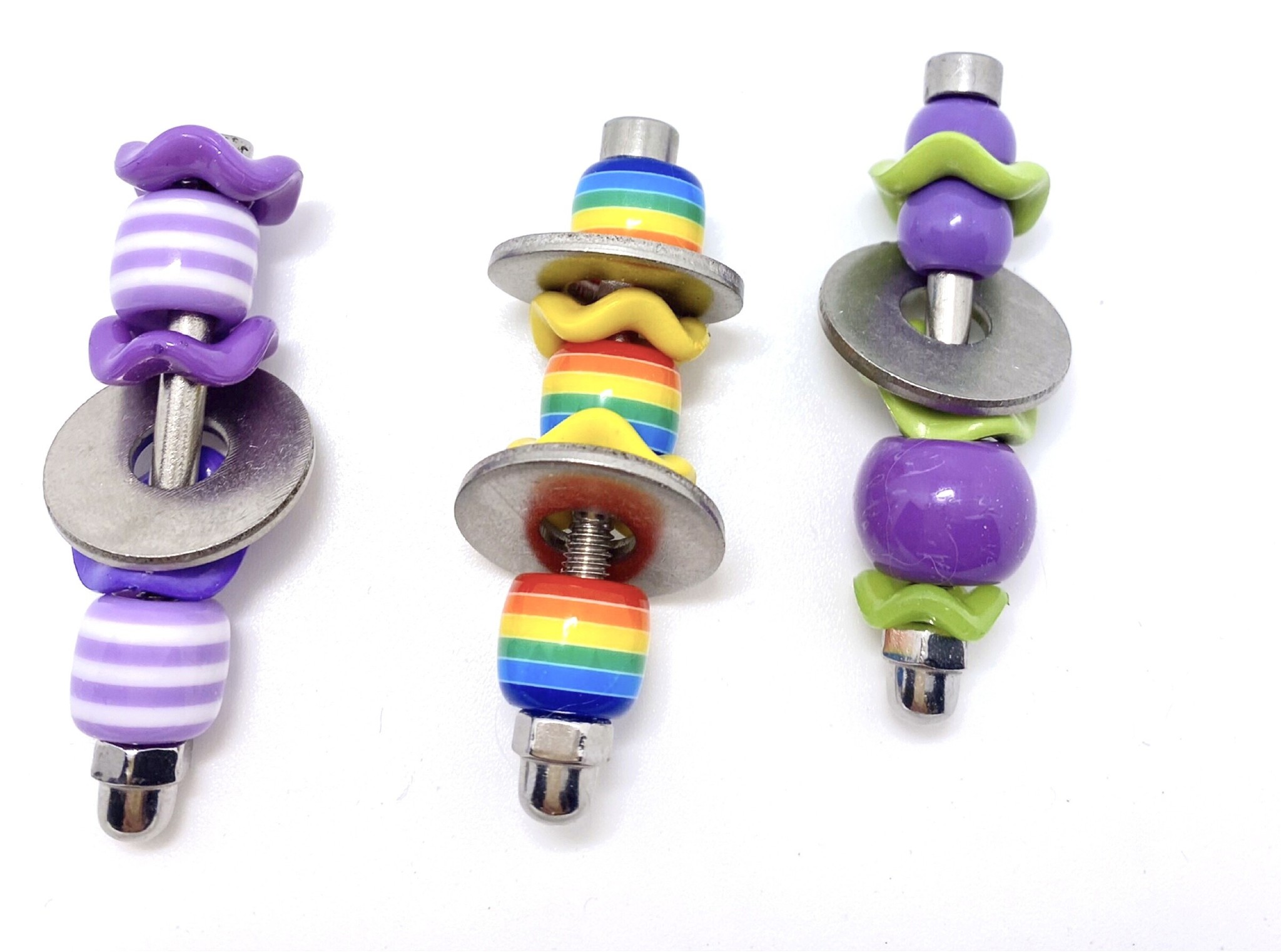 Rvs voetspeeltjes set 5 cm