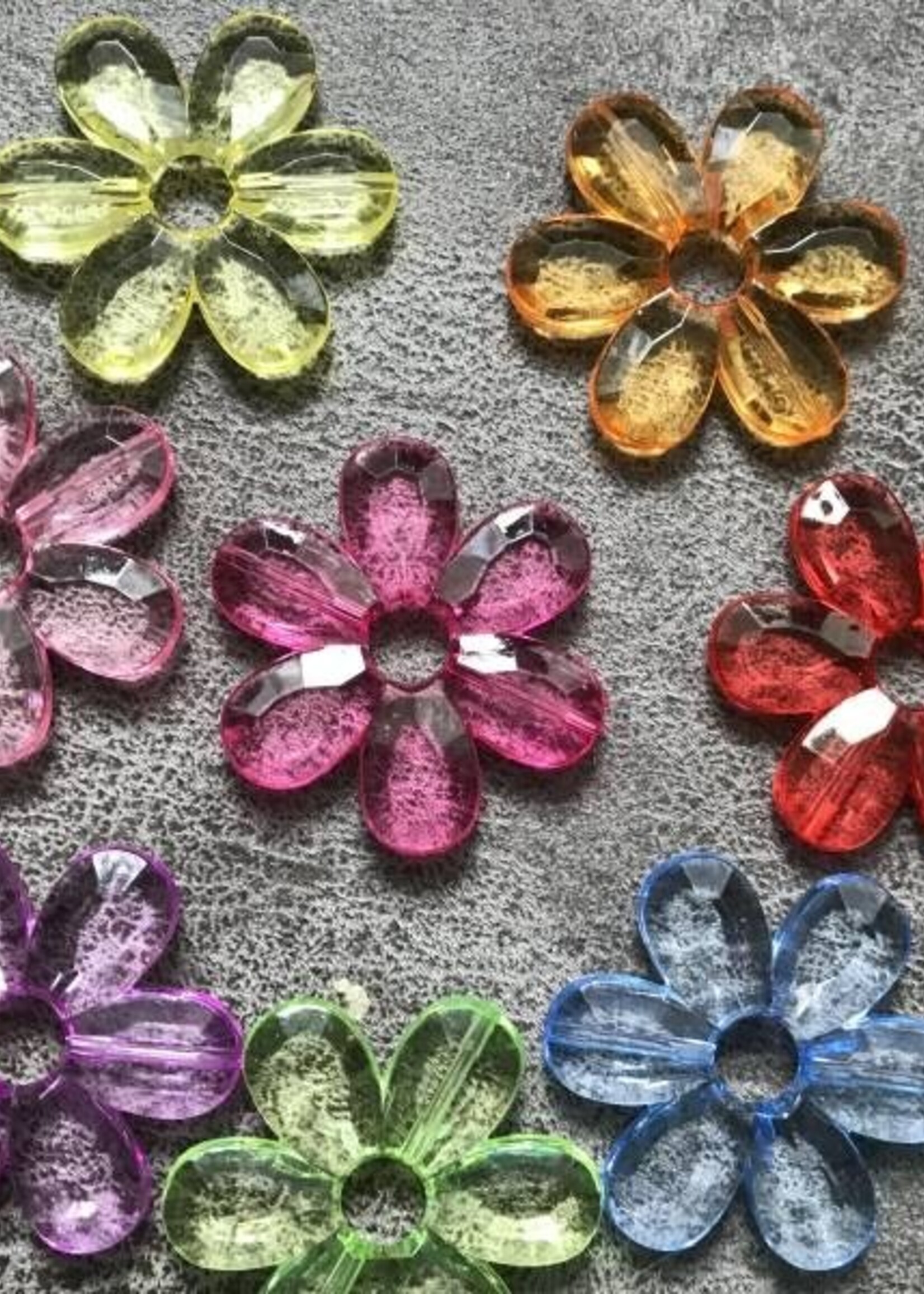 Transparante  bloem 4,6 cm