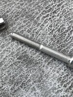 RvS 6m bout 5 cm met dopmoer