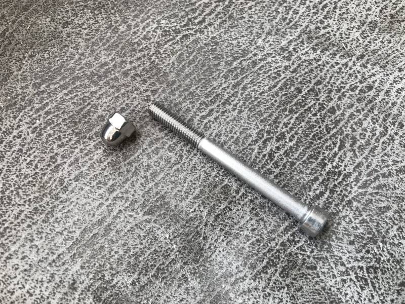 RvS 6m bout 7 cm met dopmoer