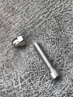 Rvs 6m bout 3 cm met dopmoer