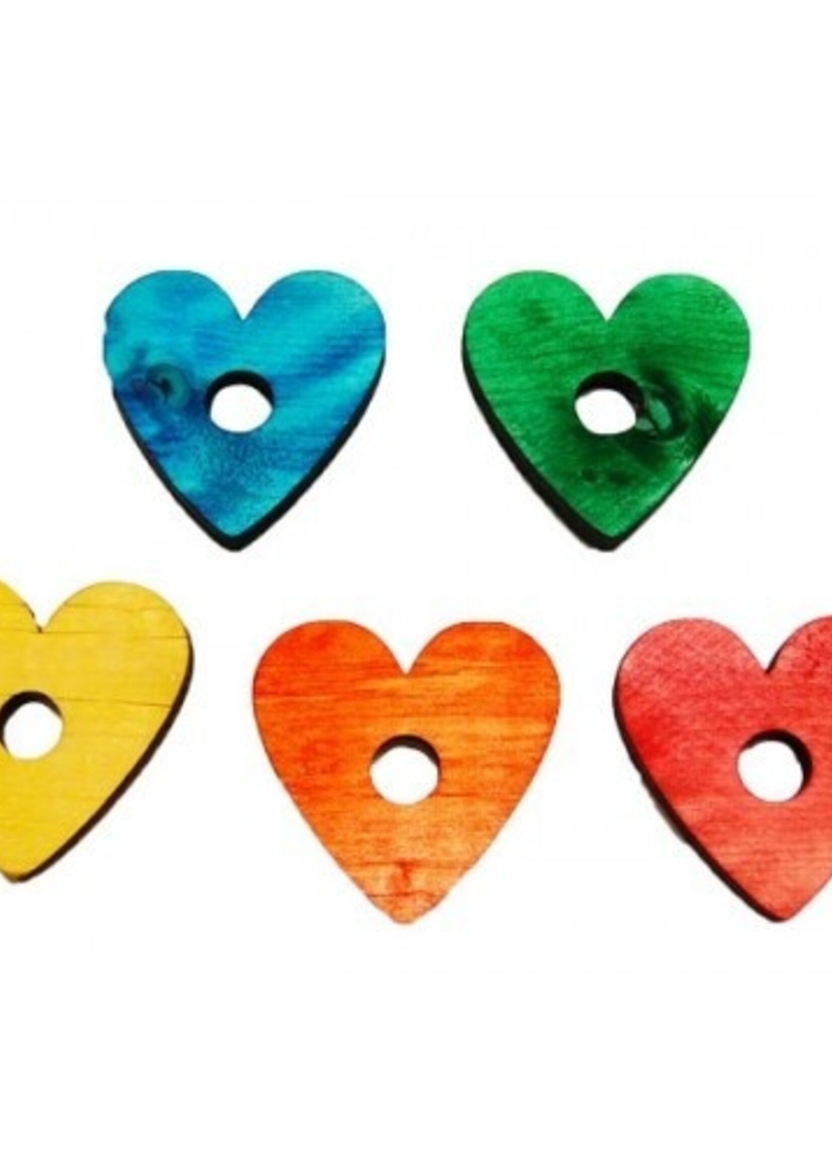 Zoo-Max Pine Hearts, Mix Color - 10 st