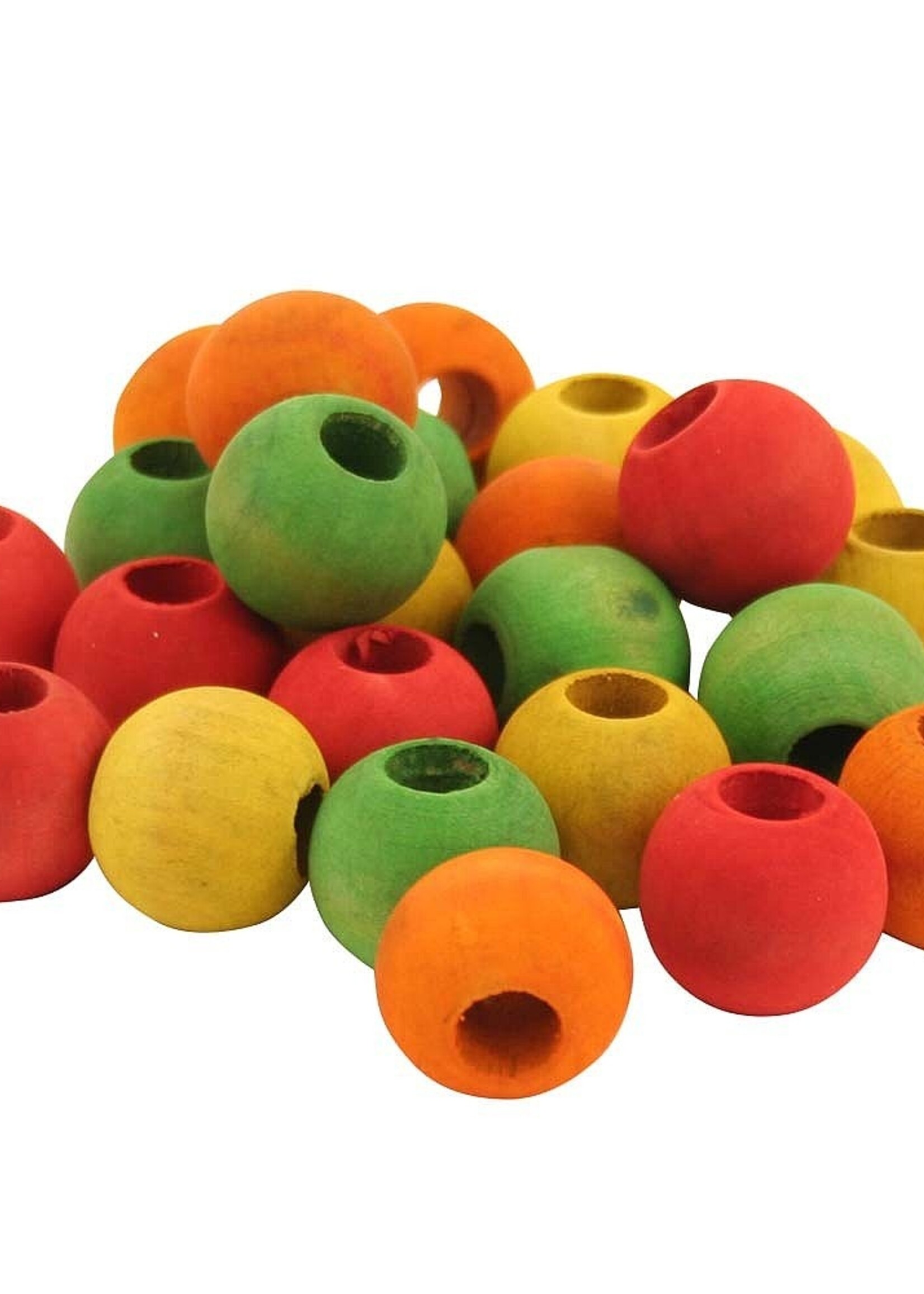 Colored wooden beads 24 pieces
